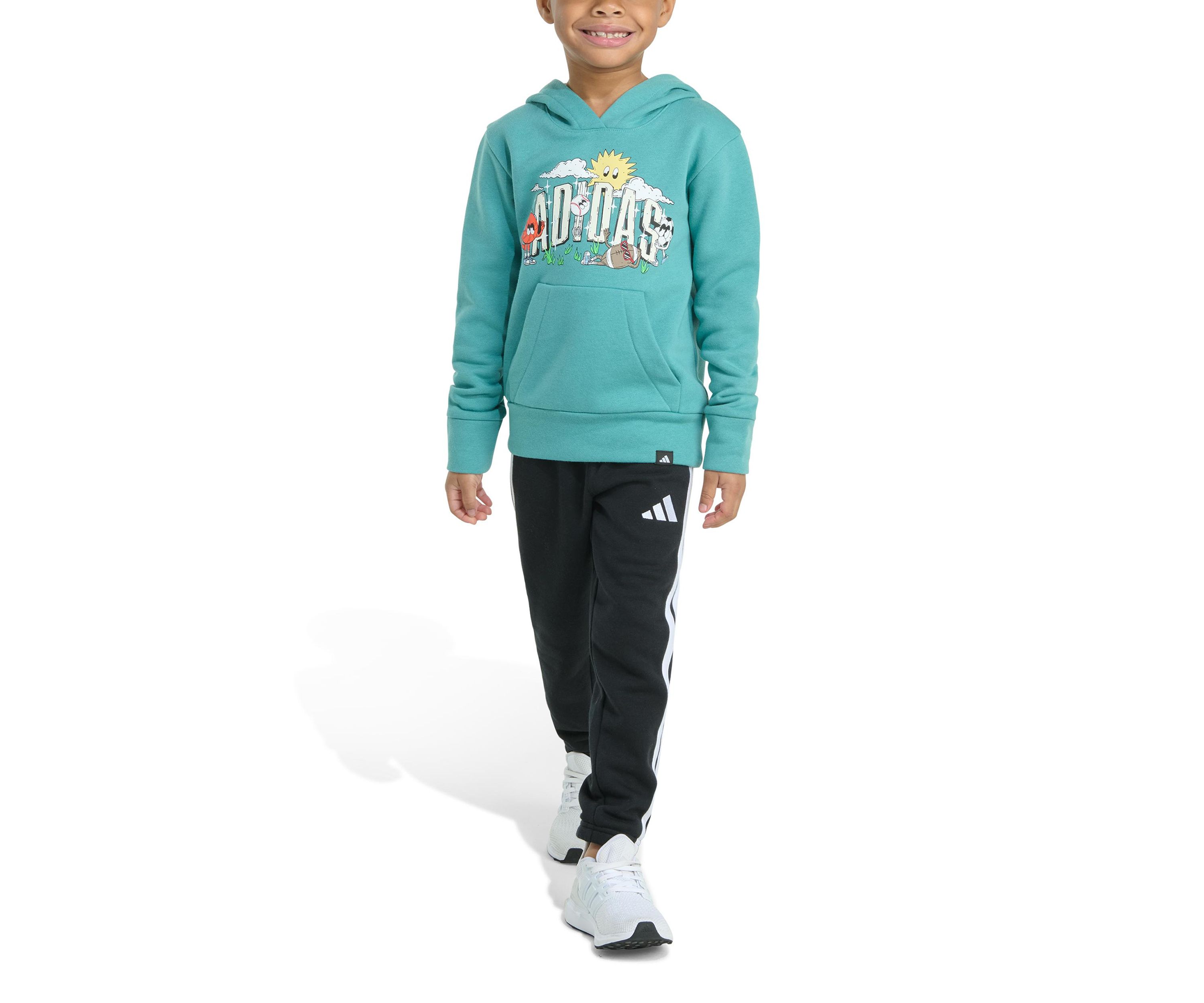 Toddler Boys Two Piece Long Sleeve Graphic Fleece Pullover & Joggers Set