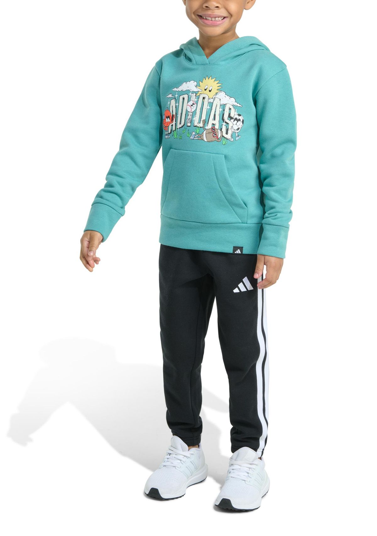 Toddler Boys Two Piece Long Sleeve Graphic Fleece Pullover & Joggers Set