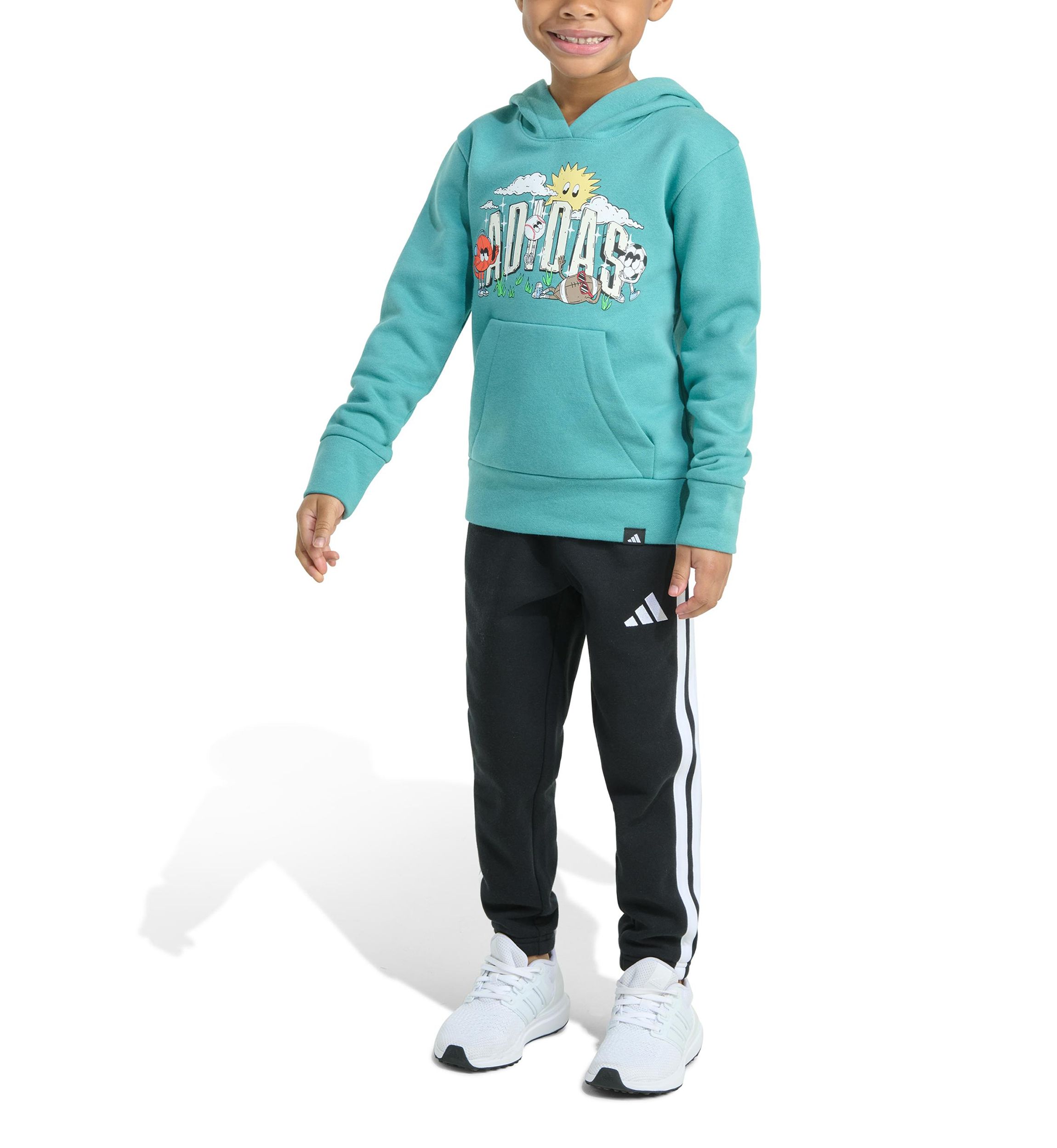 Toddler Boys Two Piece Long Sleeve Graphic Fleece Pullover & Joggers Set