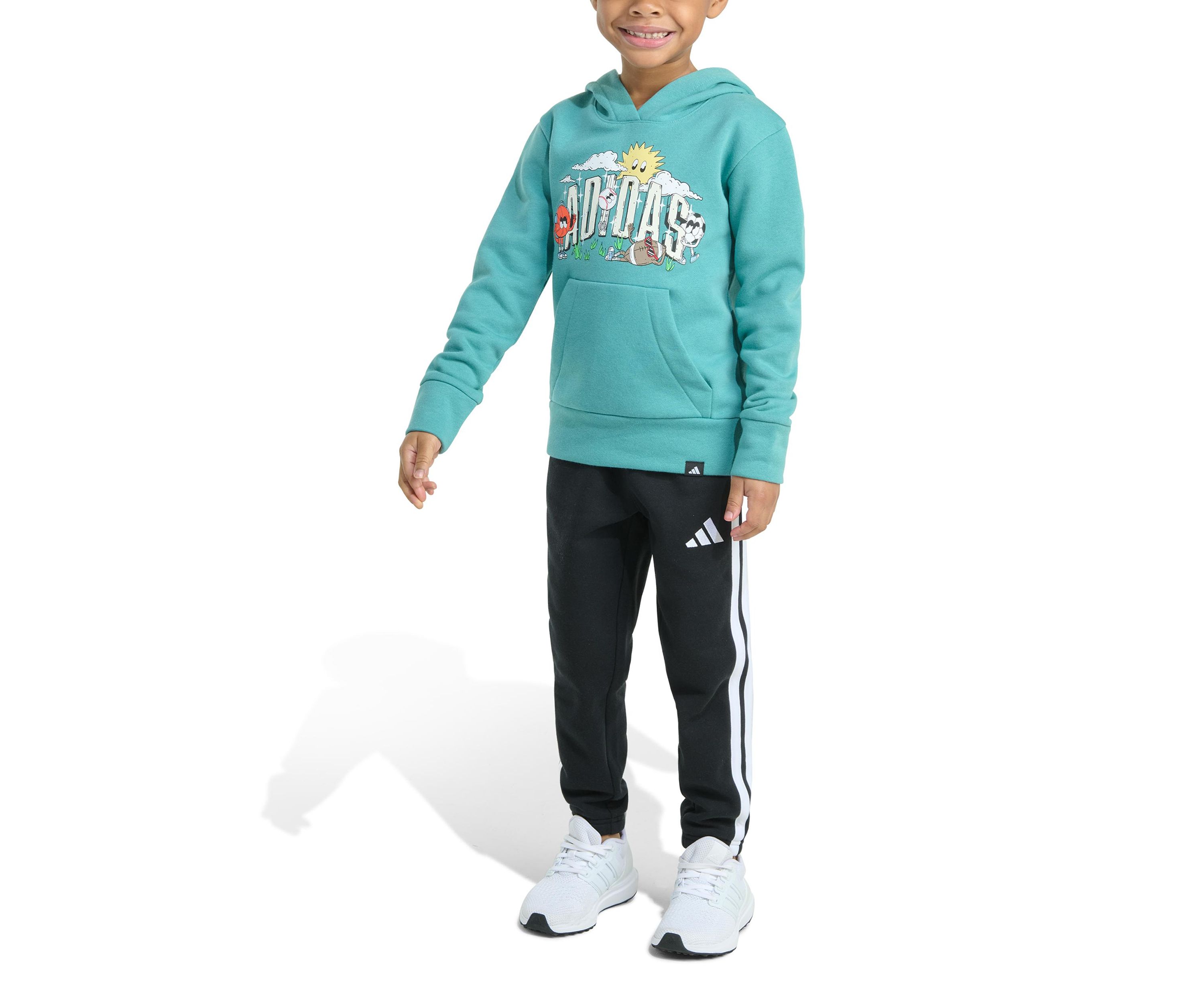 Toddler Boys Two Piece Long Sleeve Graphic Fleece Pullover & Joggers Set