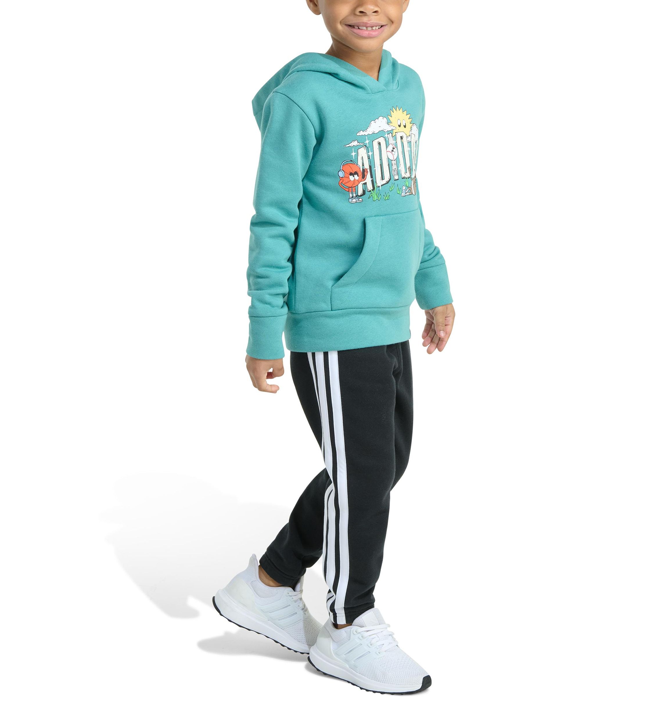 Toddler Boys Two Piece Long Sleeve Graphic Fleece Pullover & Joggers Set