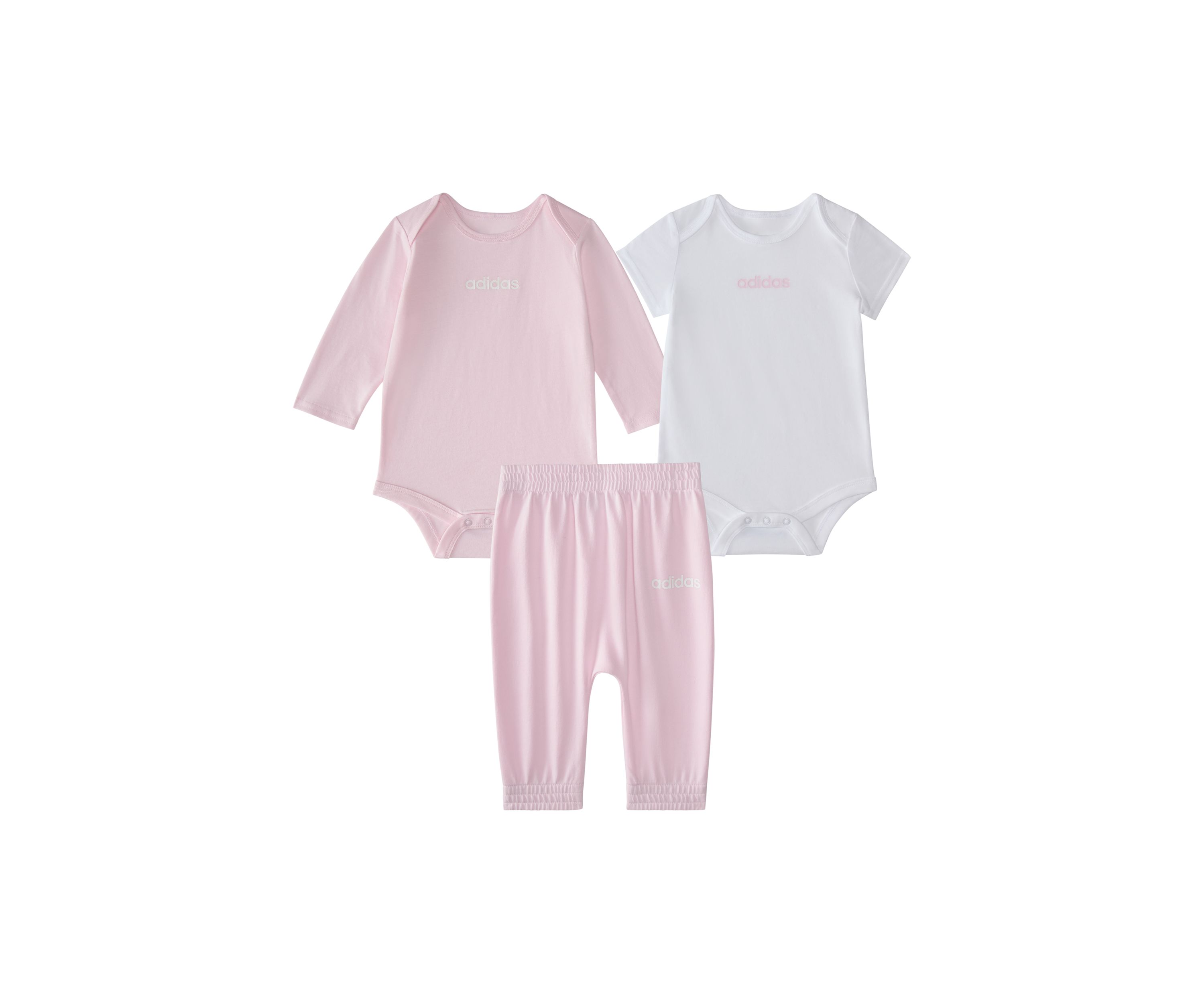 Baby Girls Three Piece Logo Bodysuit & Pants Set