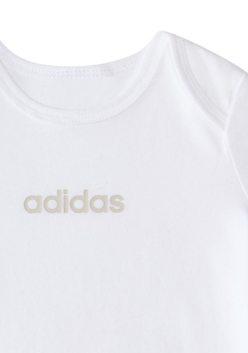 Baby Girls Three Piece Linear Logo Bodysuit & Pants Set