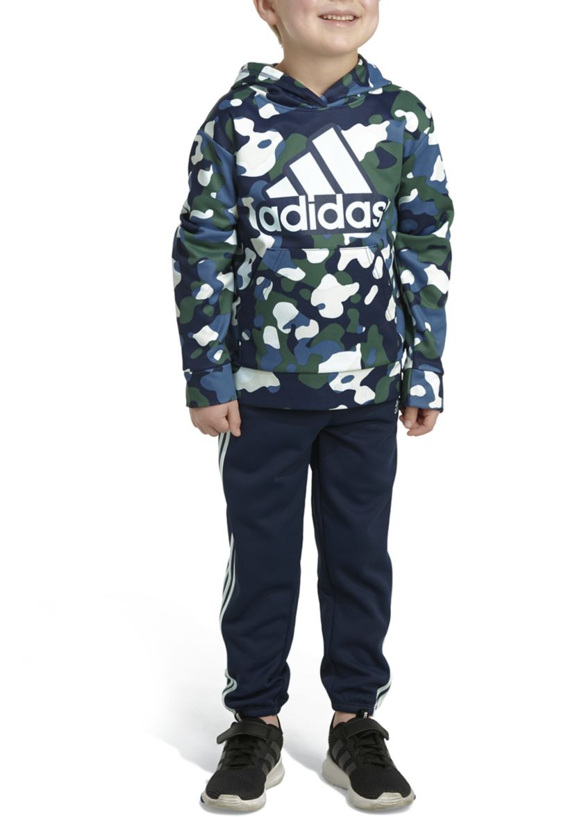 Toddler Boys Long Sleeve Camo Fleece Hoodie Set