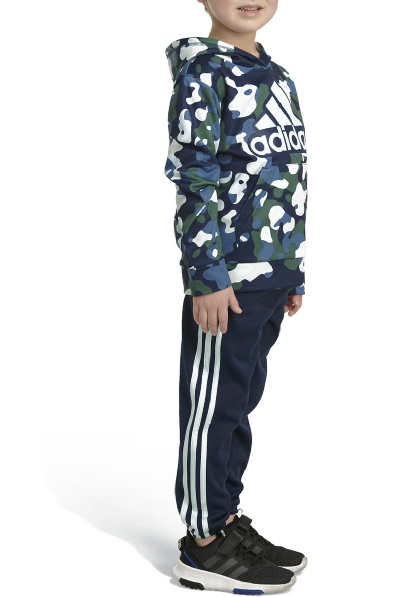 Toddler Boys Long Sleeve Camo Fleece Hoodie Set