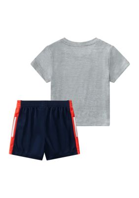Baby Boys Two Piece 3 Stripes Colorblock Shorts Set
