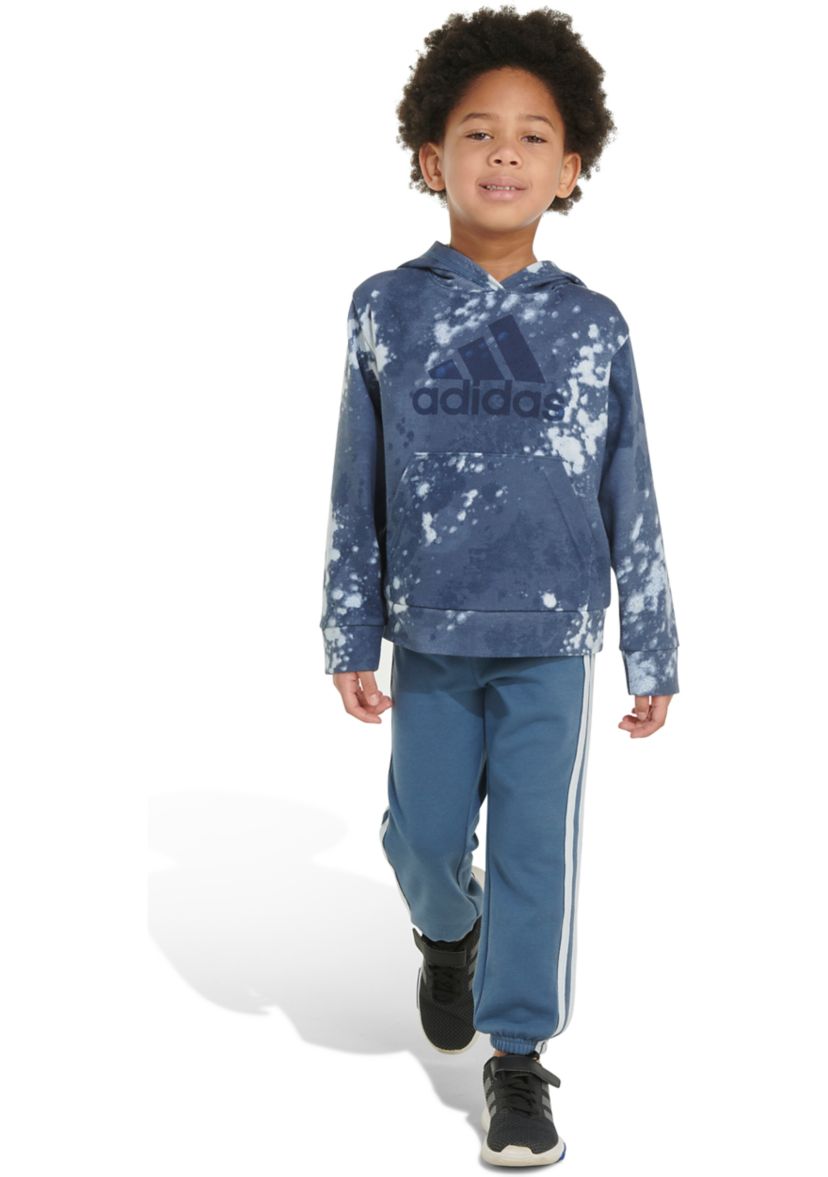 Boys 4-7 2 Piece Printed Hooded Pullover and Joggers Set