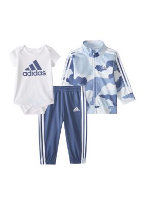 Baby Boys Three Piece Printed Tricot Track Set