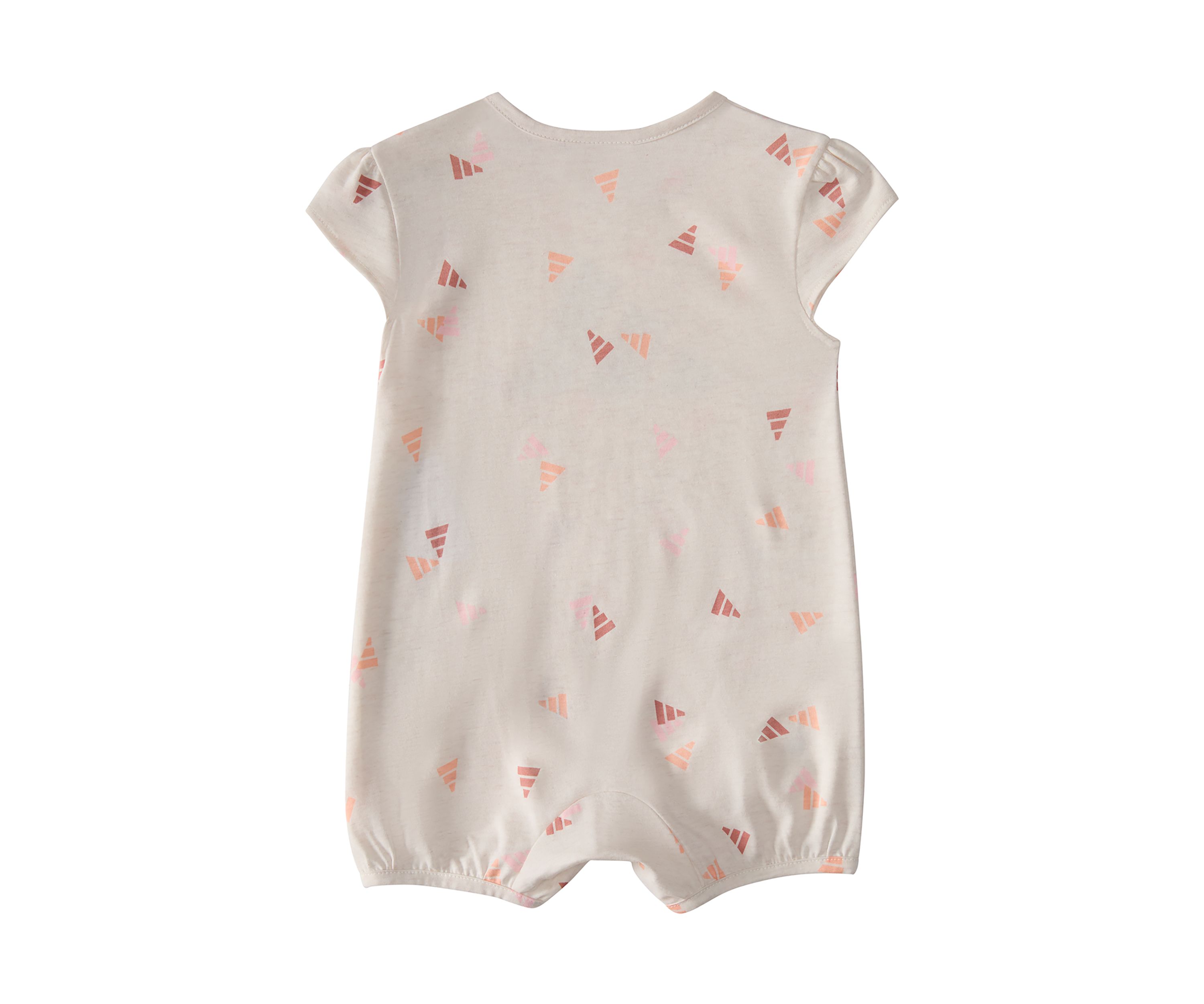 Baby Girls Short Sleeve Printed Heather Shortie Romper