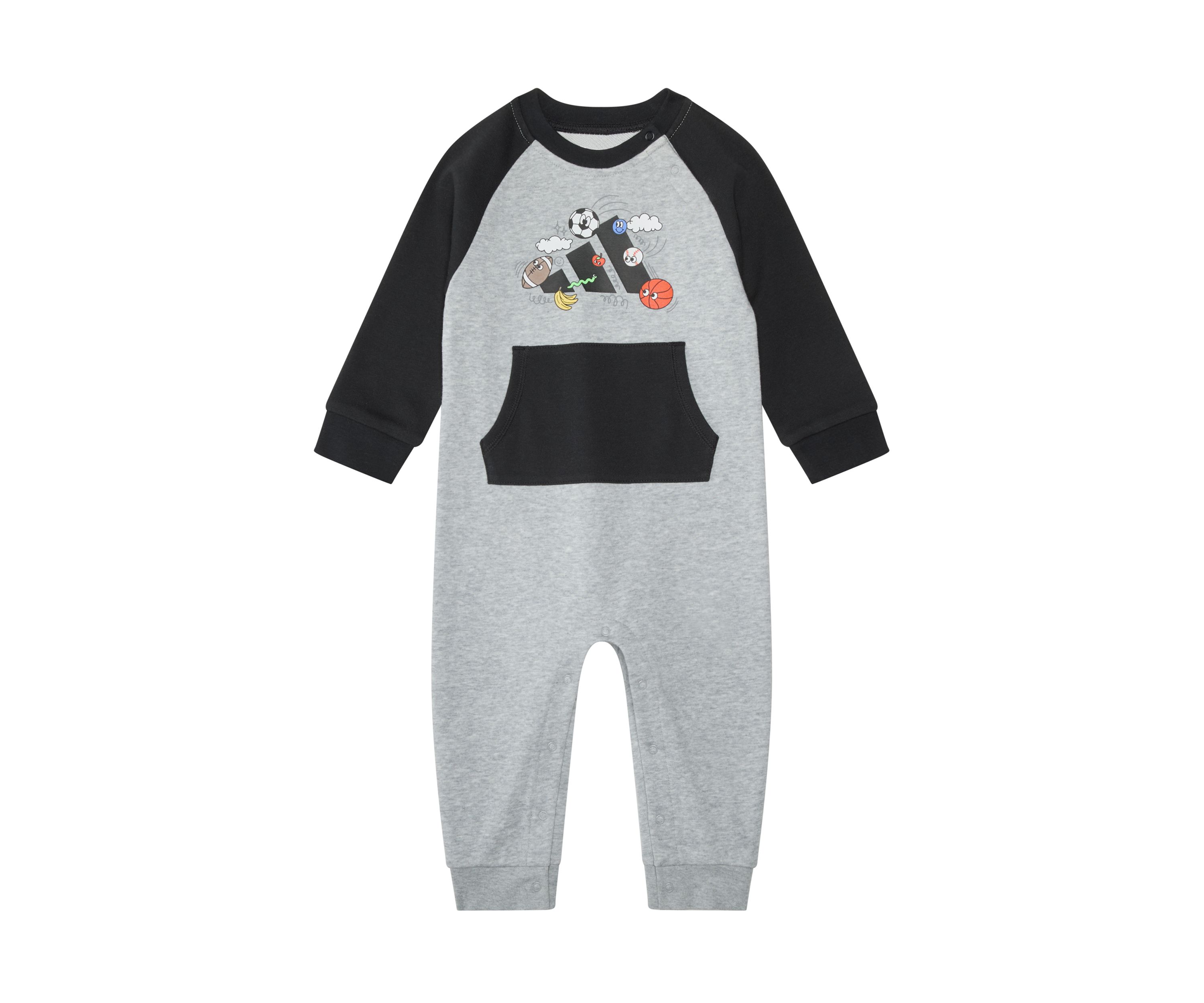 Baby Boys Long Sleeve Color Blocked French Terry Coverall