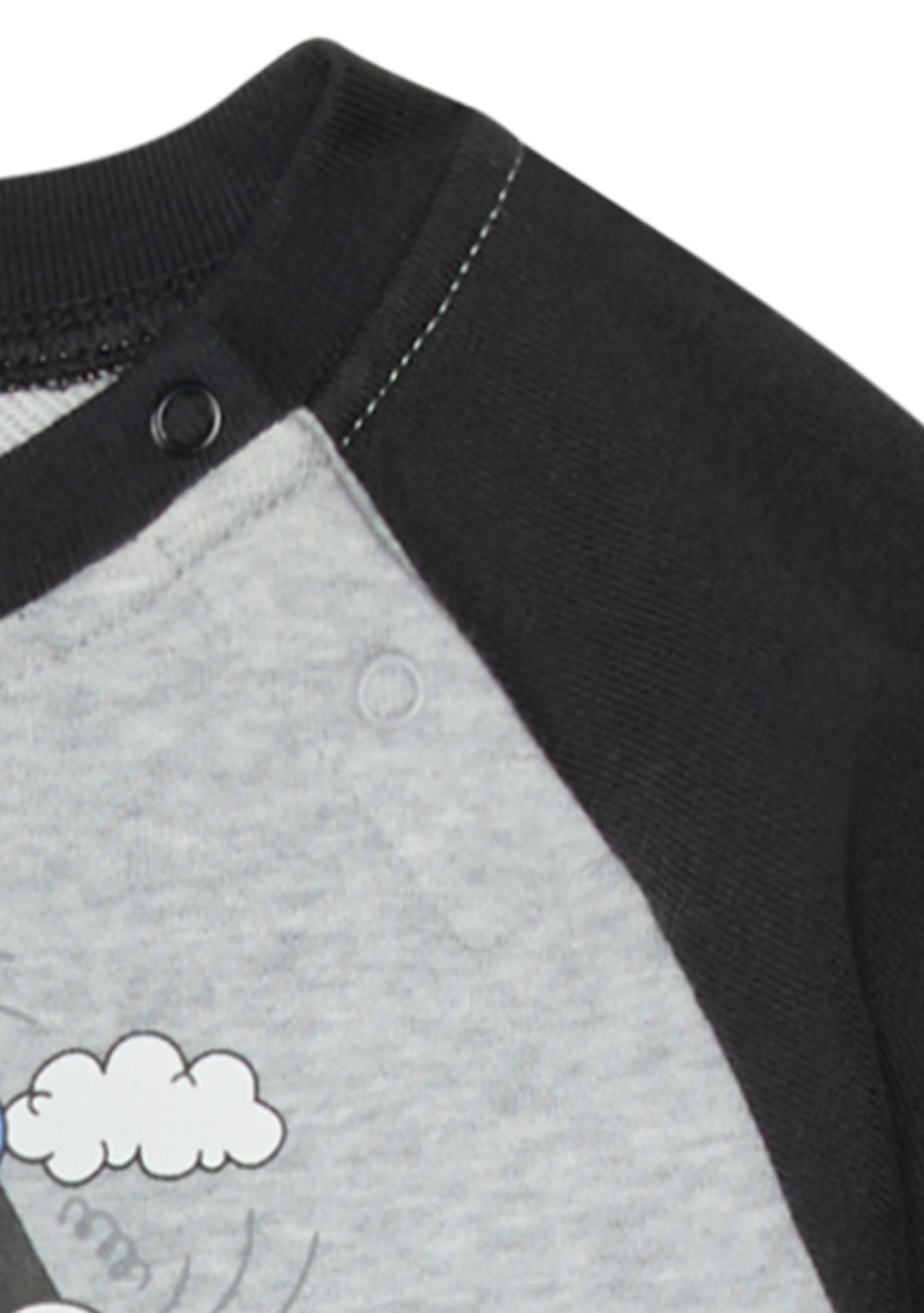 Baby Boys Long Sleeve Color Blocked French Terry Coverall