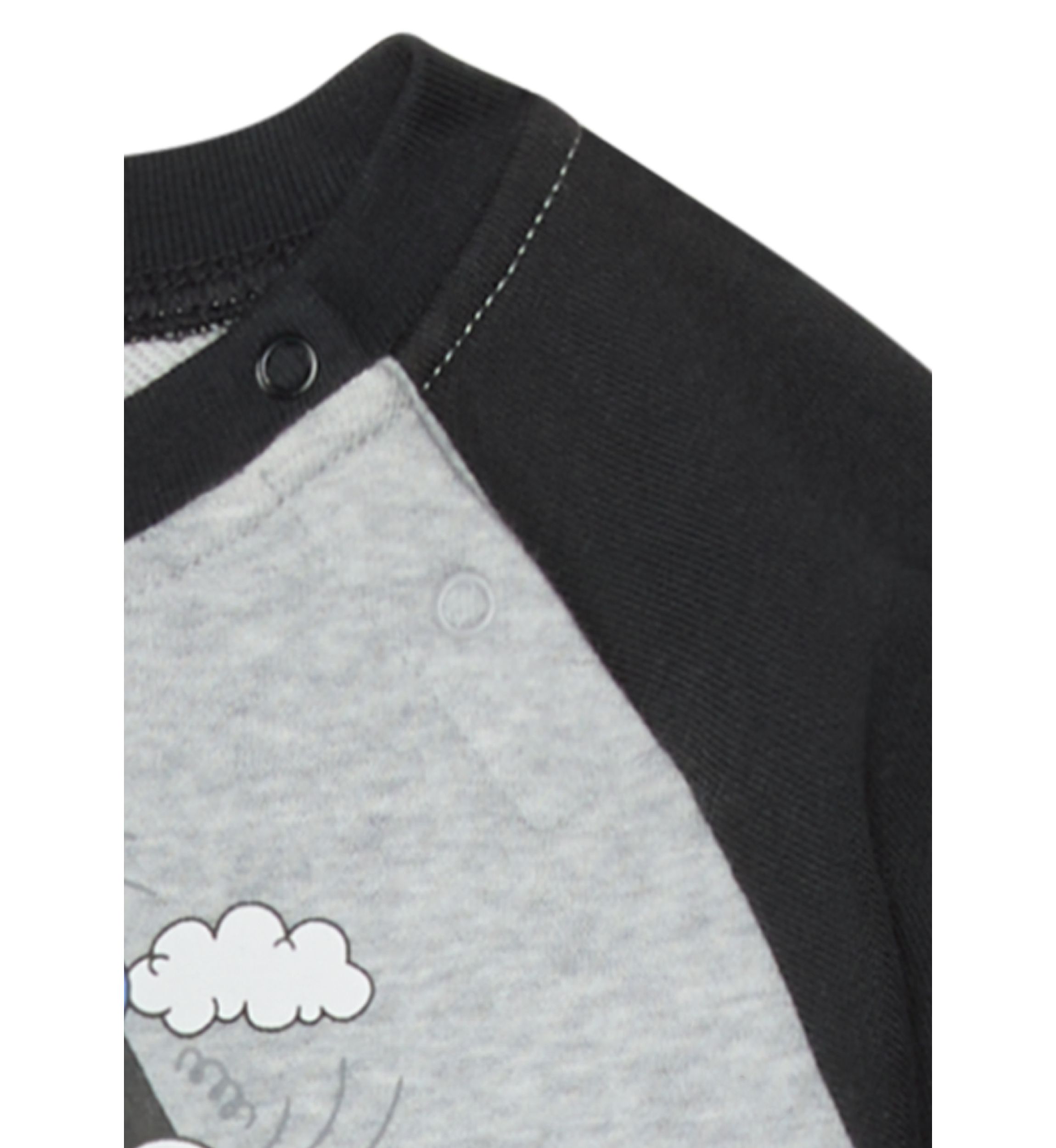 Baby Boys Long Sleeve Color Blocked French Terry Coverall