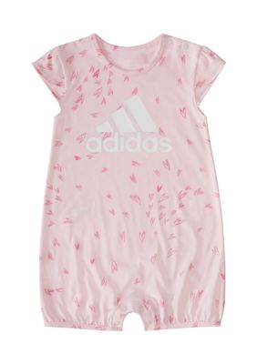 Baby Girls Short Sleeve Printed Shortie Romper