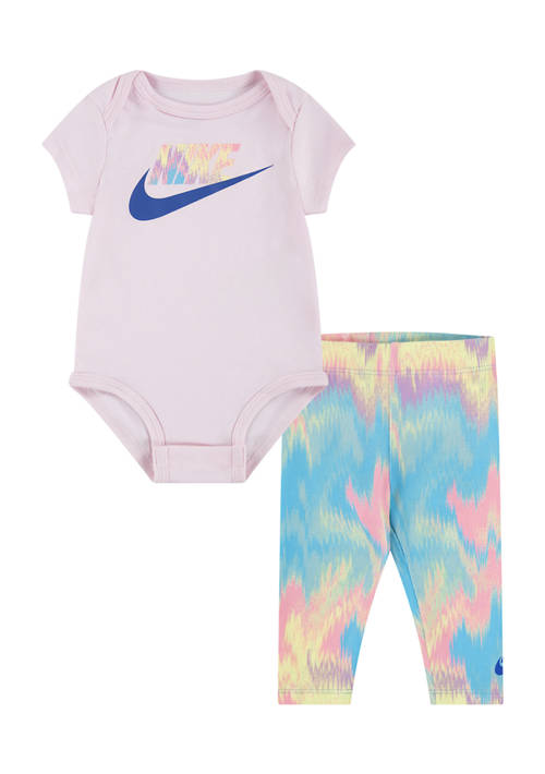 Nike Baby Girls Short Sleeve Bodysuit and Leggings Set