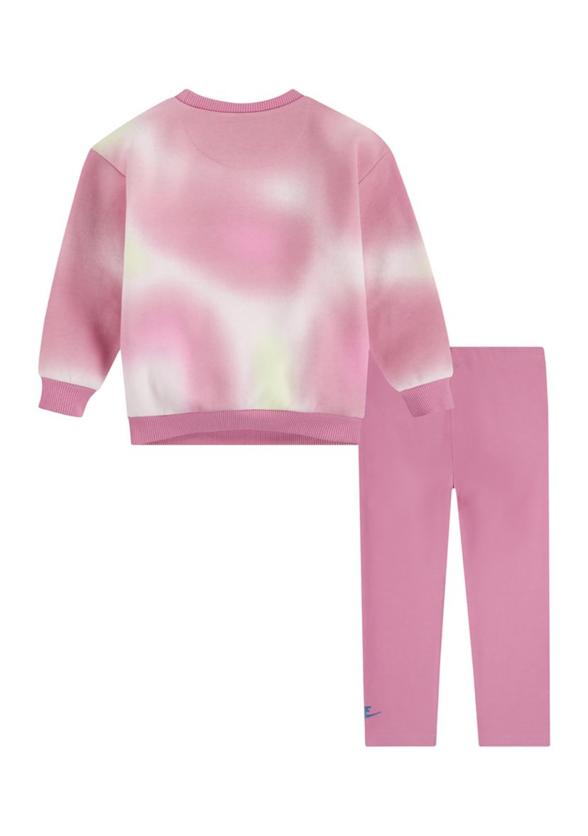 Baby Girls Solarized Printed Sweatshirt and Leggings Set