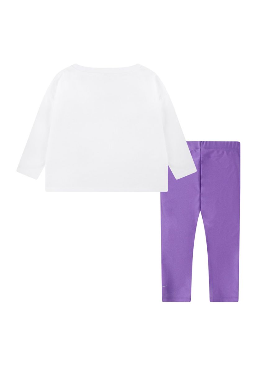 Baby Girls Graphic Sweatshirt and Shine Leggings Set