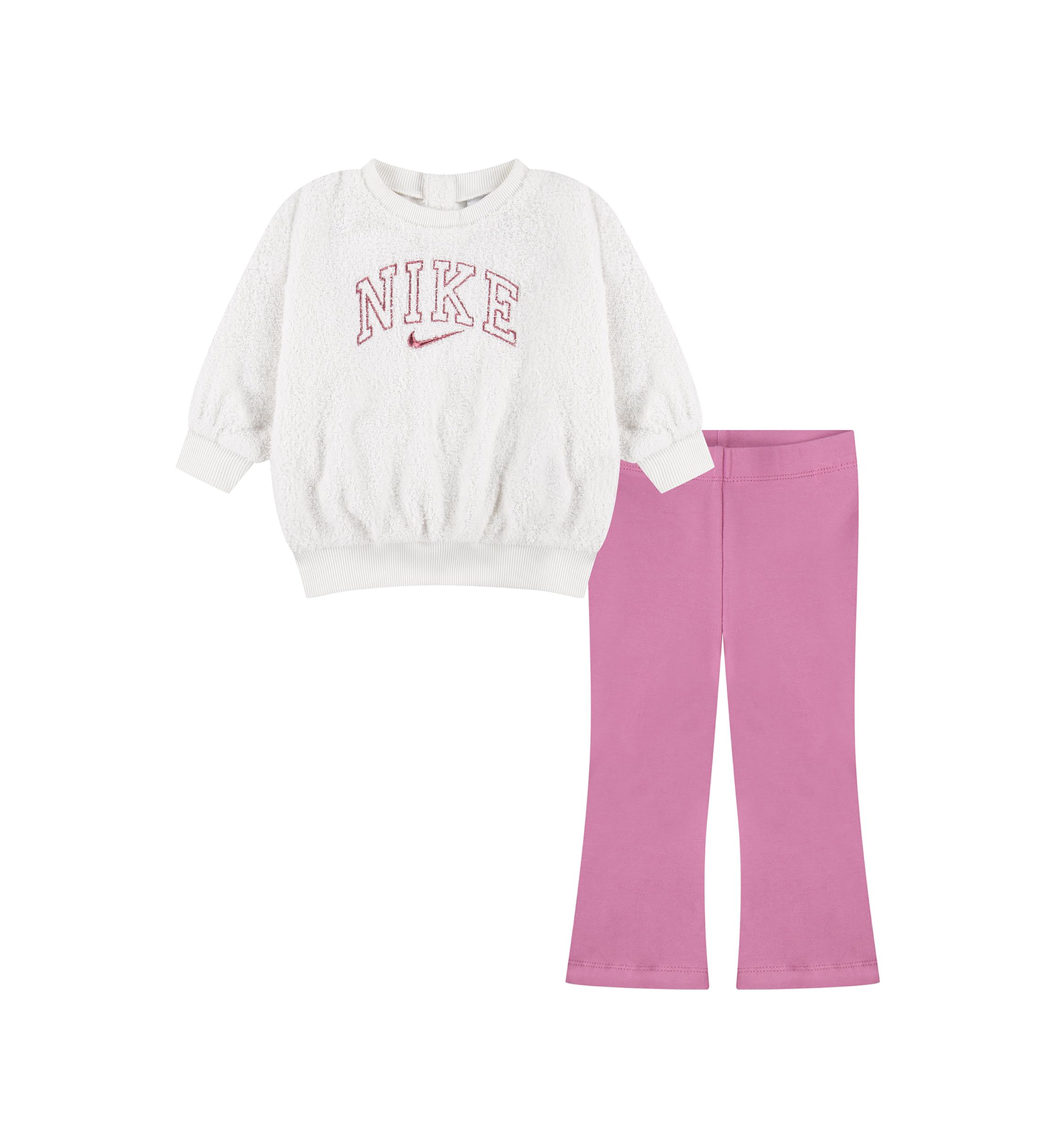Baby Girls Swoosh Spirit Graphic Sweatshirt and Pants Set