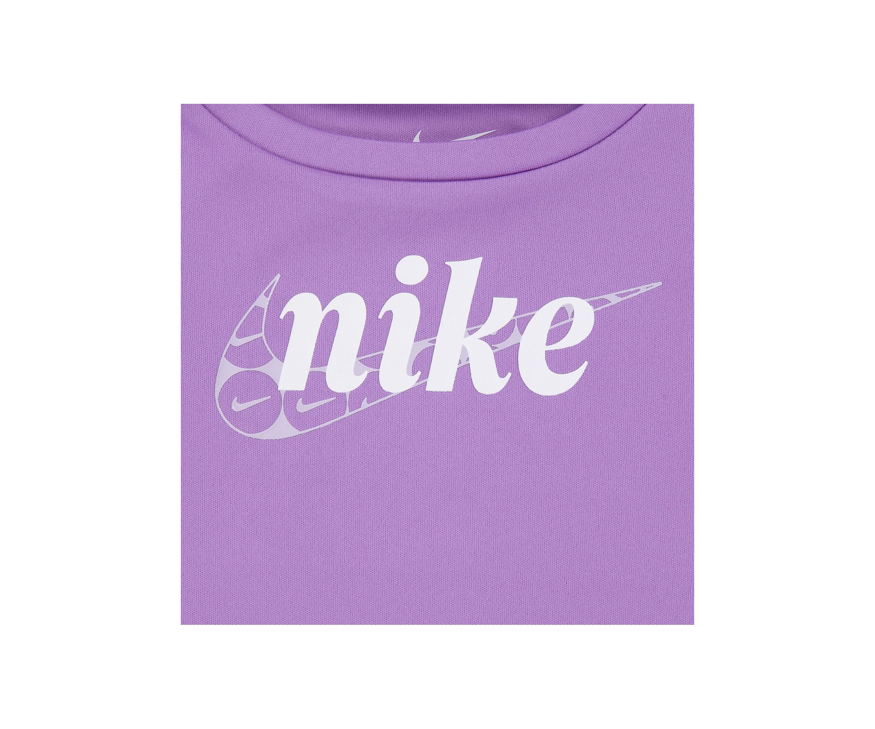 Baby Girls Dri Fit Graphic T-Shirt and Shorts Set