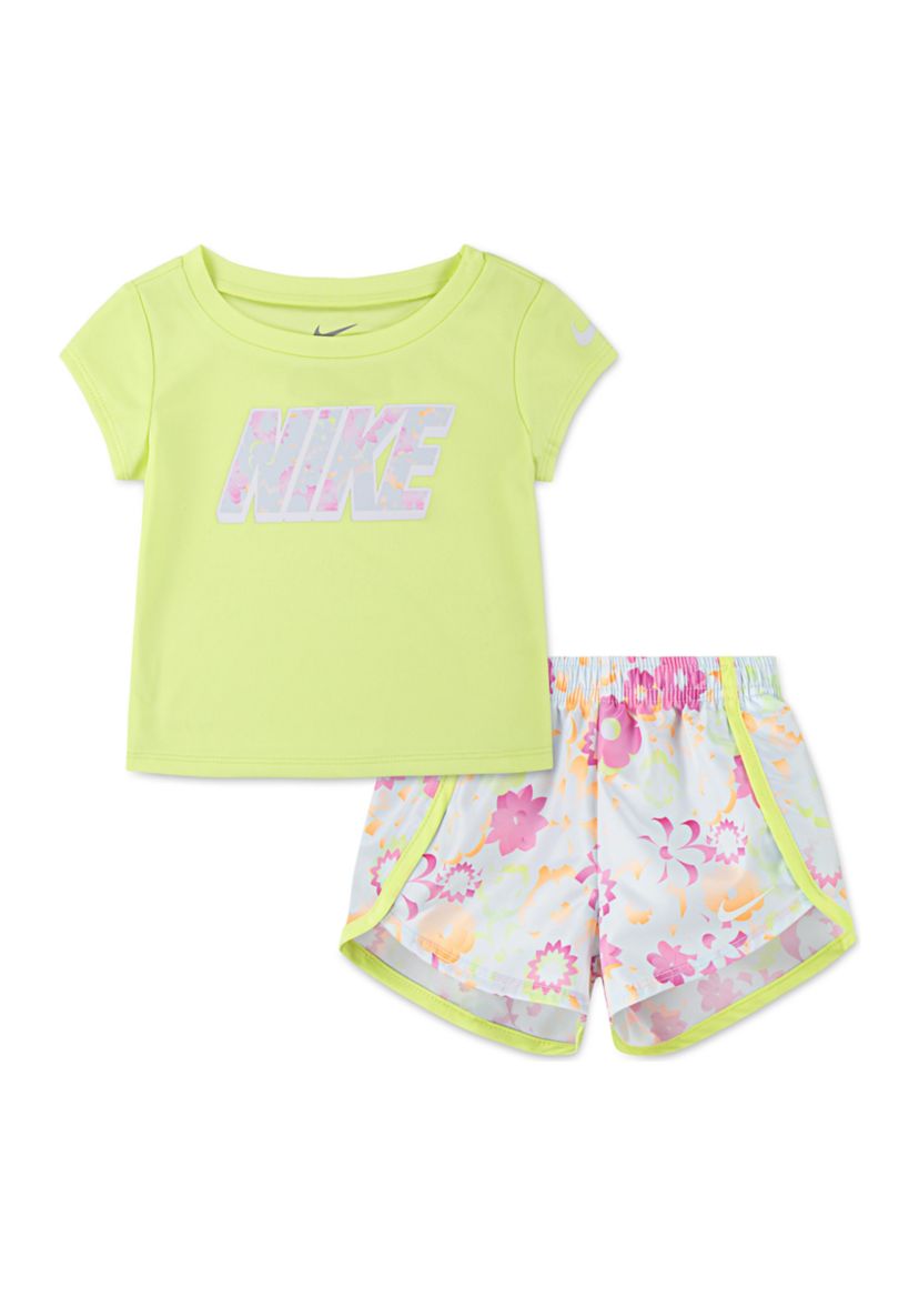 Nike® Baby Girls Dri Fit Graphic T-Shirt and Shorts Set Belk