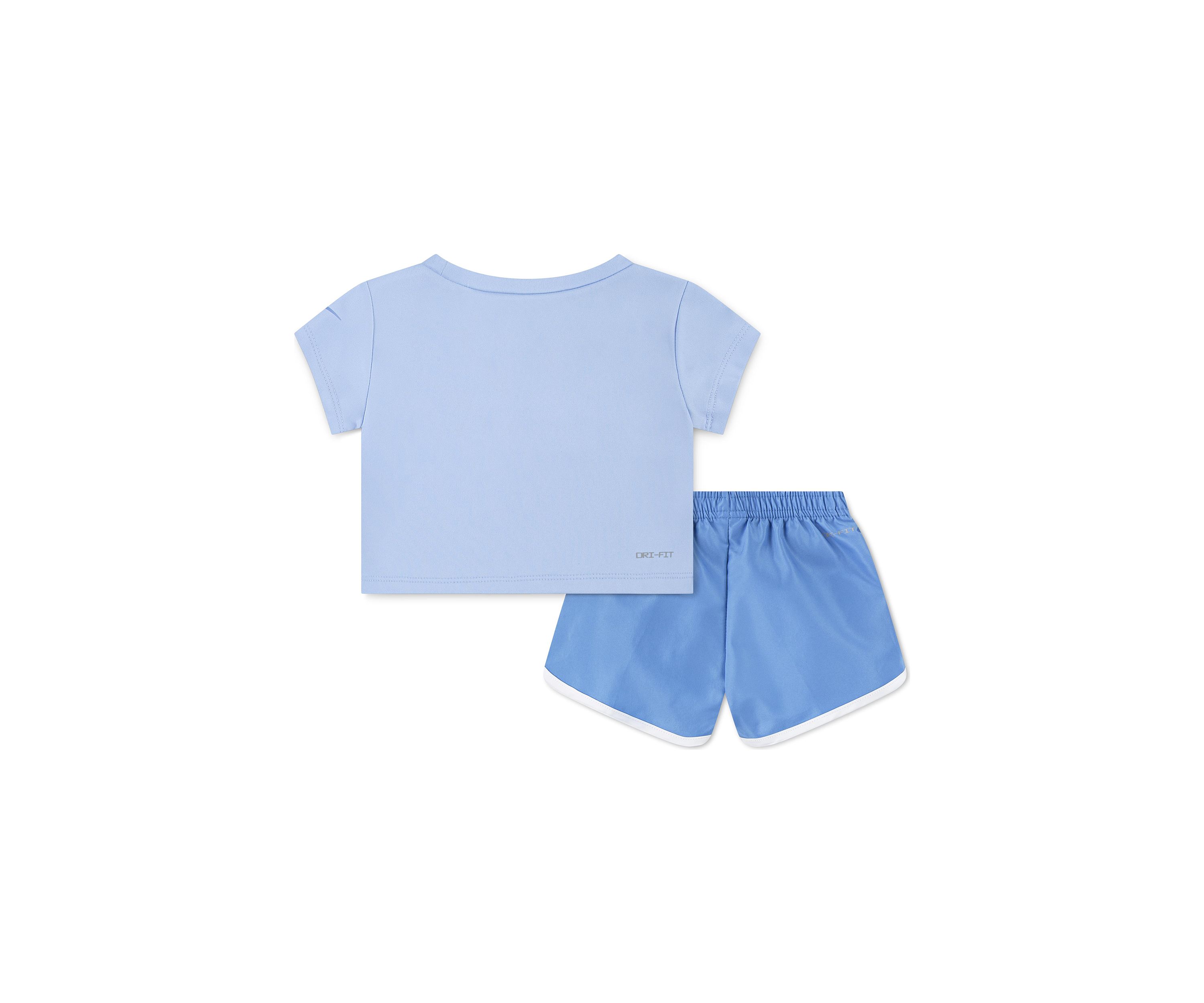 Baby Girls Interlock Dri Fit T-Shirt and Shorts Set