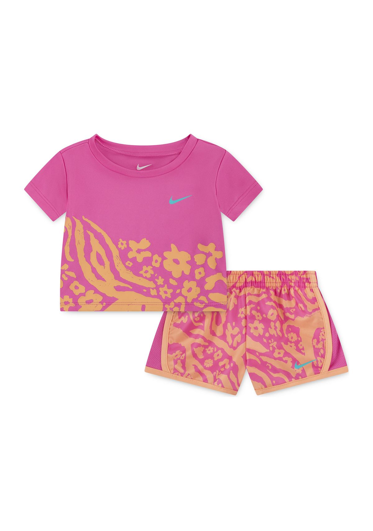 Baby Girls Printed T-Shirt and Shorts Set