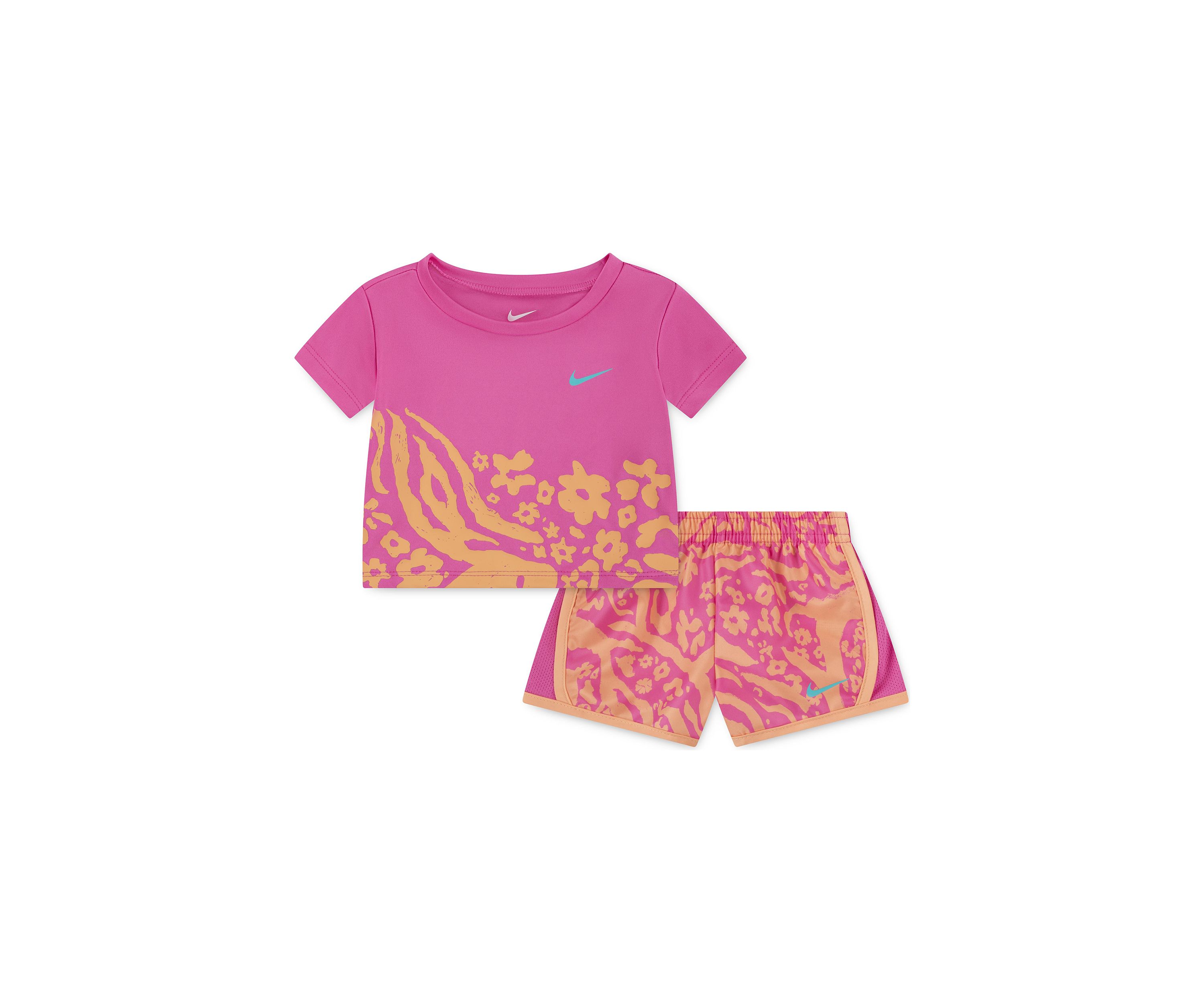 Baby Girls Printed T-Shirt and Shorts Set