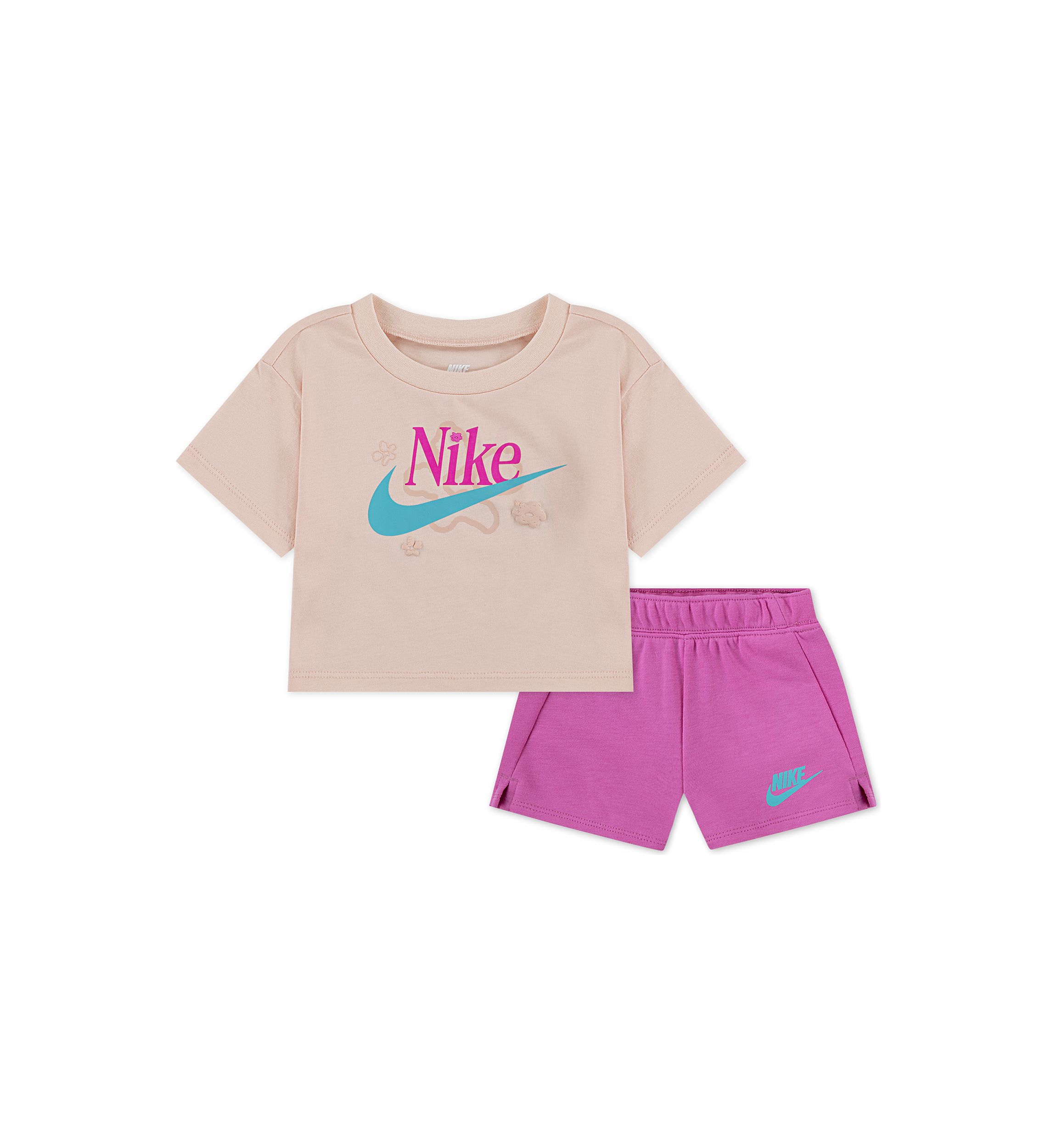 Baby Girls Cropped T-Shirt and Shorts Set