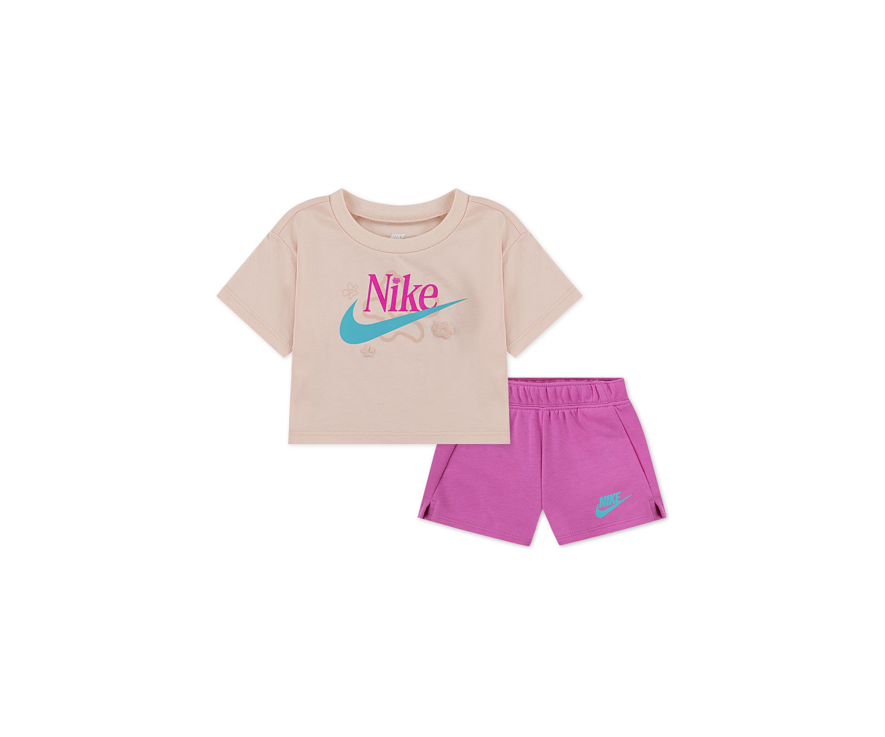 Baby Girls Cropped T-Shirt and Shorts Set