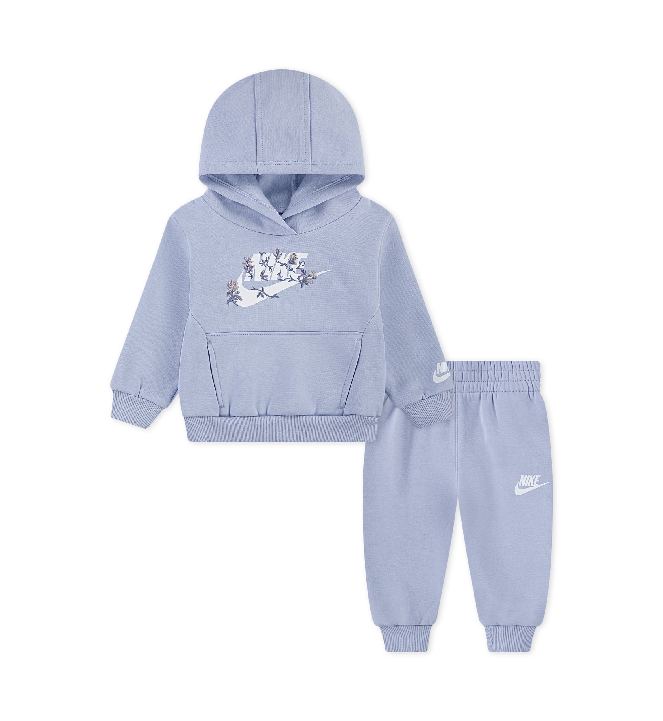 Baby Girls Floral Futura Logo Hoodie and Joggers Set
