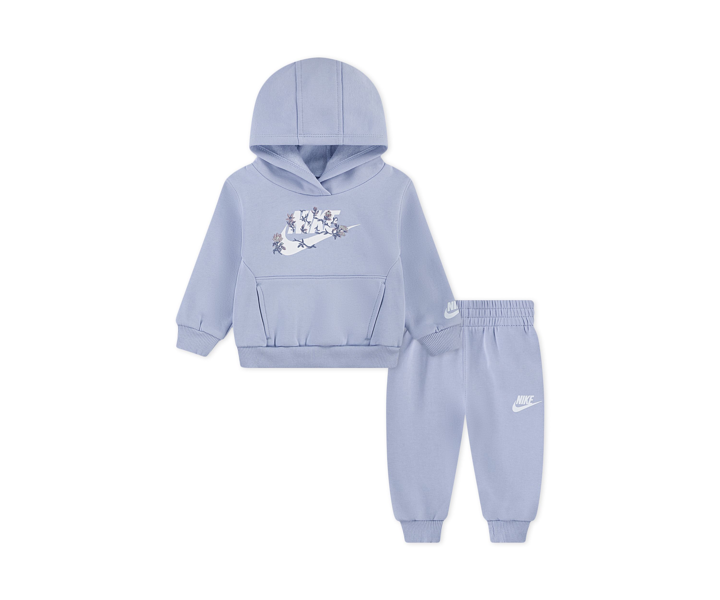 Baby Girls Floral Futura Logo Hoodie and Joggers Set