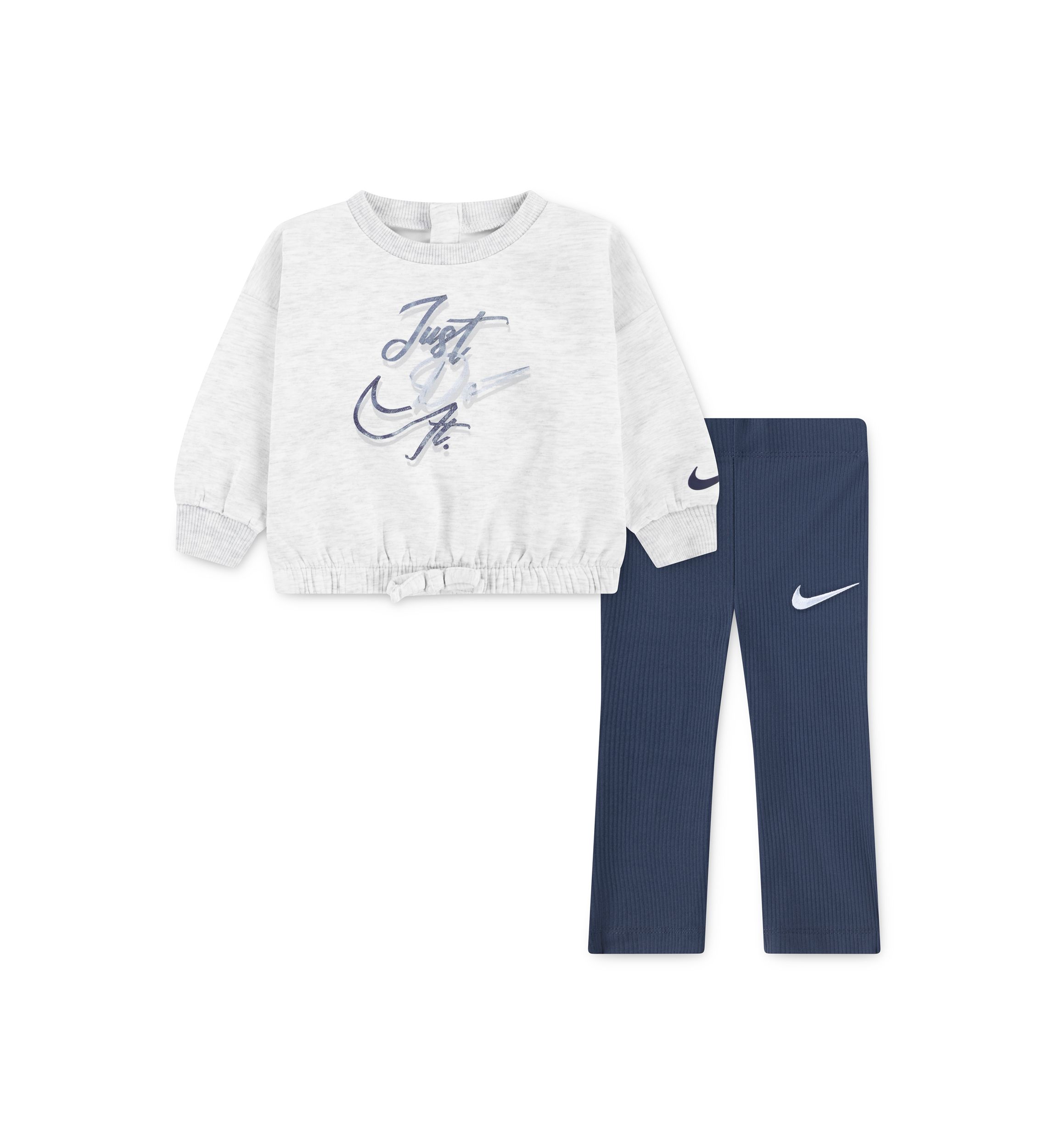 Baby Girls Swoosh Graphic Sweatshirt and Ponte Leggings Set