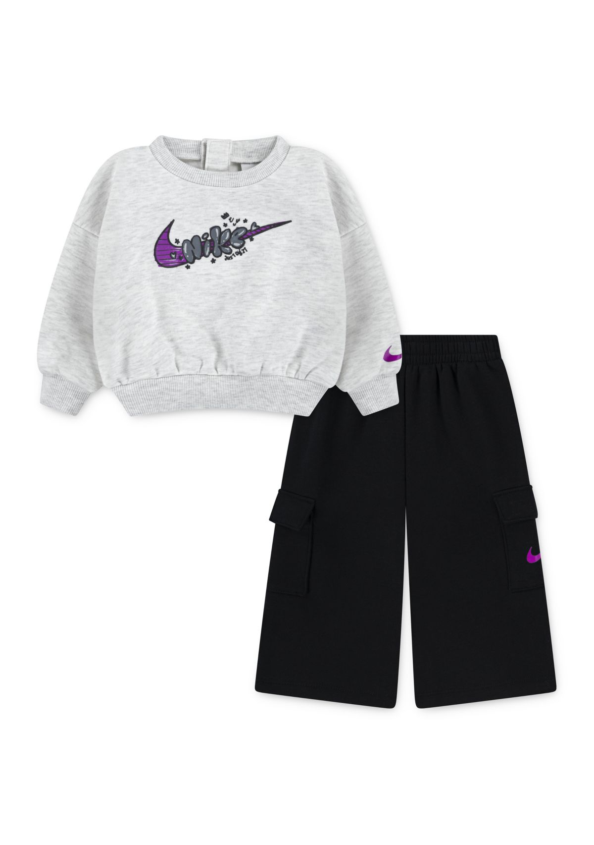 Baby Girls Essentials Sweatshirt and Cargo Pants Set