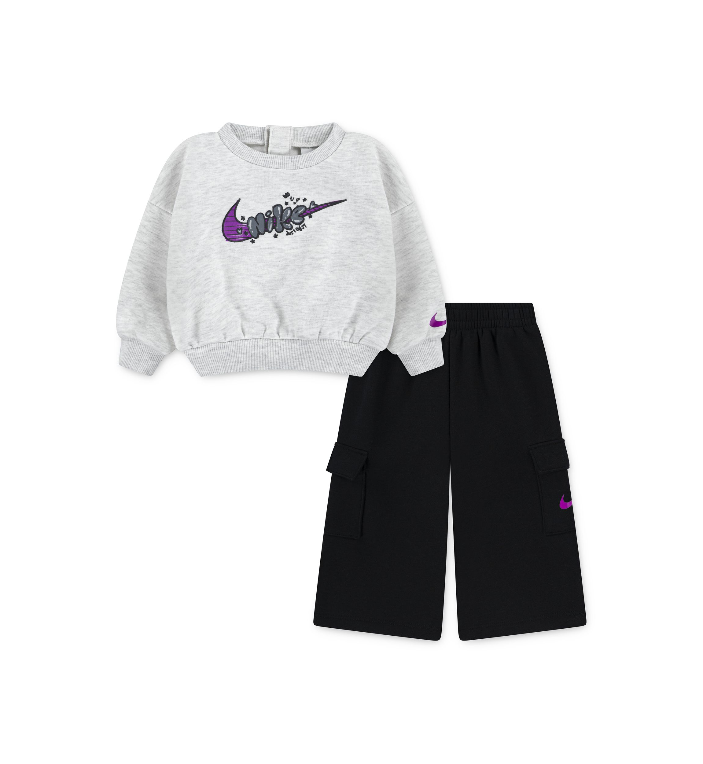 Baby Girls Essentials Sweatshirt and Cargo Pants Set