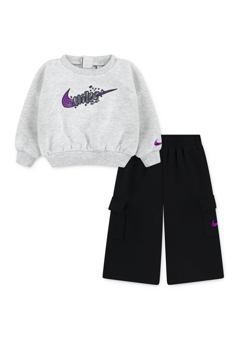 Baby Girls Essentials Sweatshirt and Cargo Pants Set