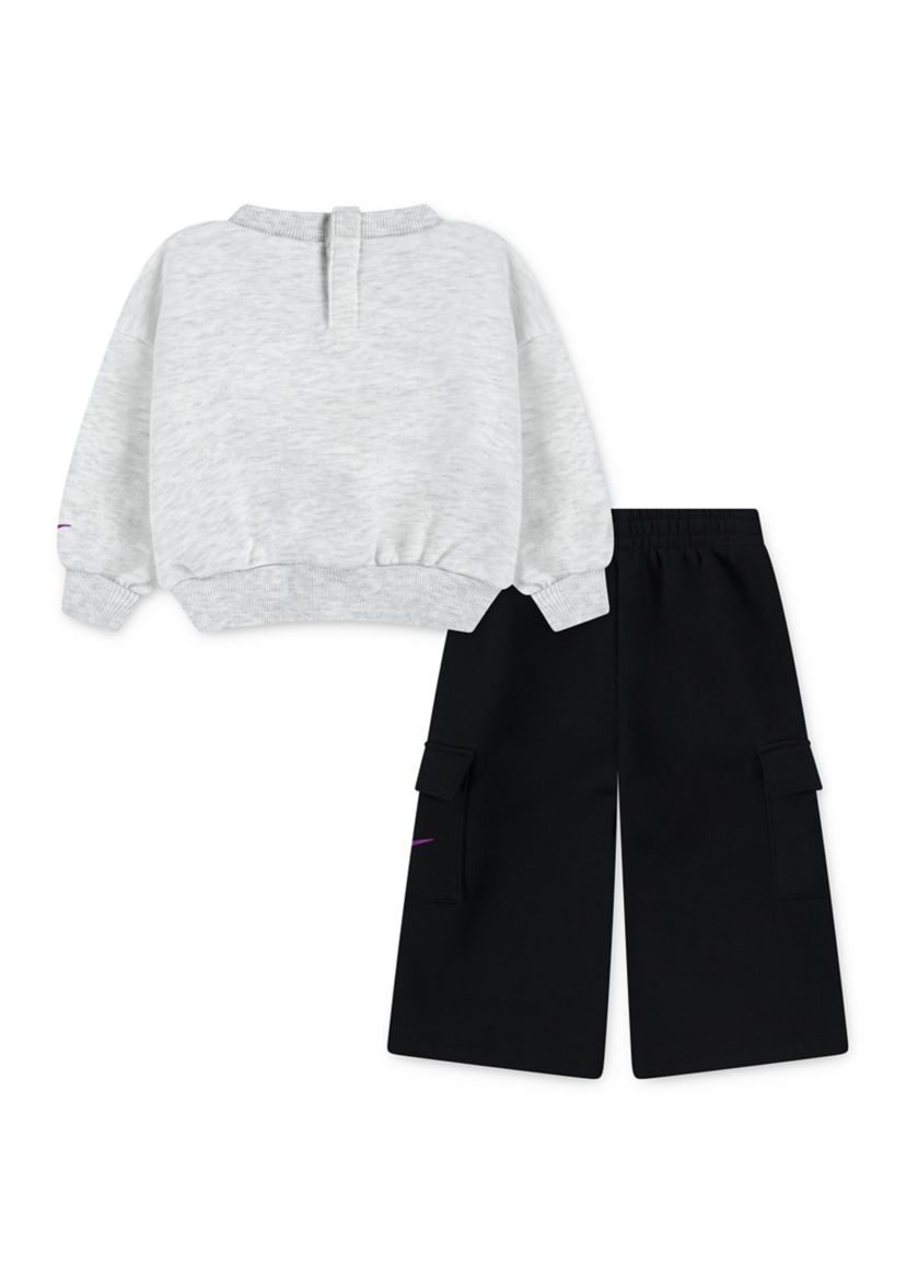 Baby Girls Essentials Sweatshirt and Cargo Pants Set