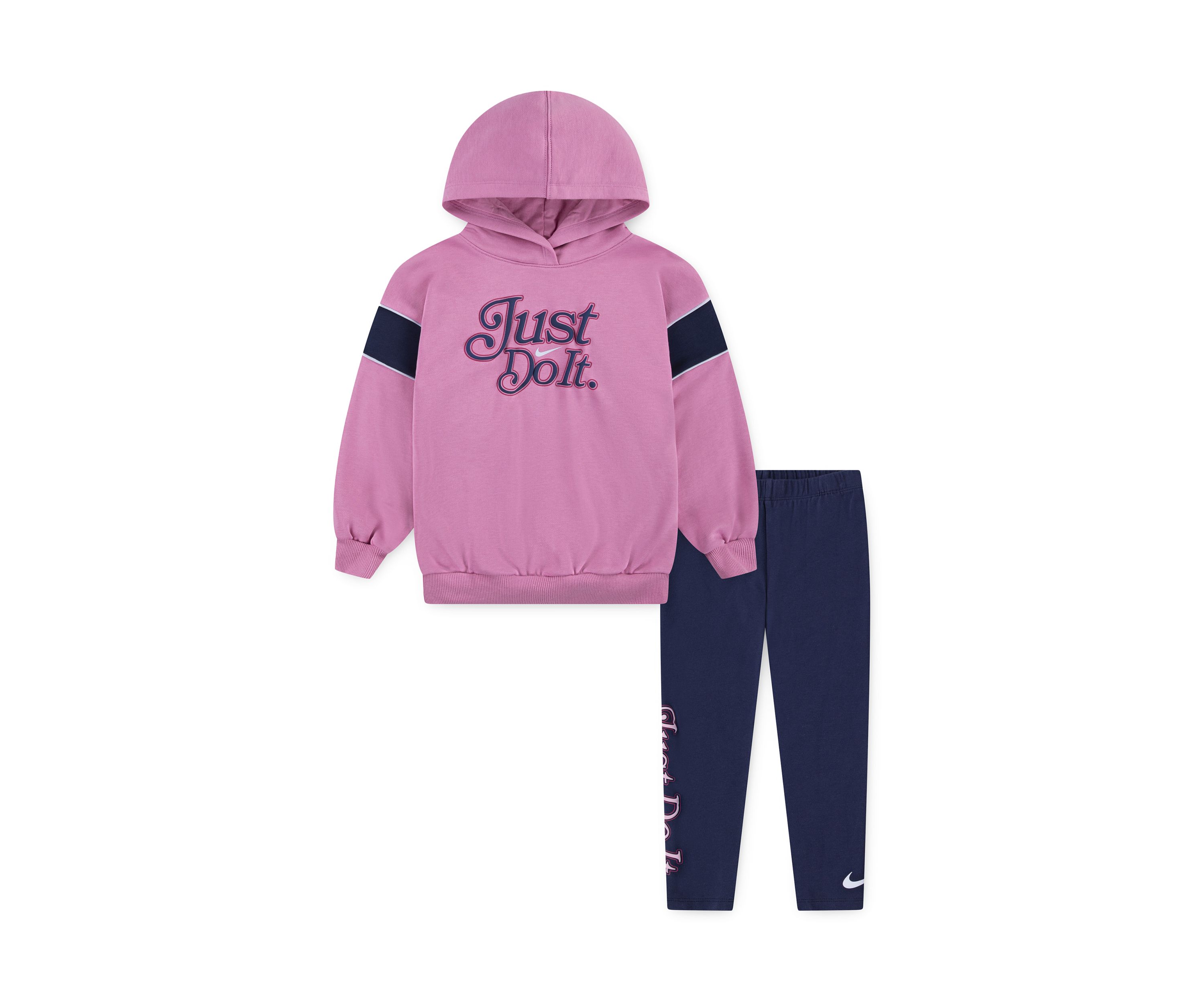 Baby Girls Varsity Prep Graphic Hoodie and Printed Leggings Set
