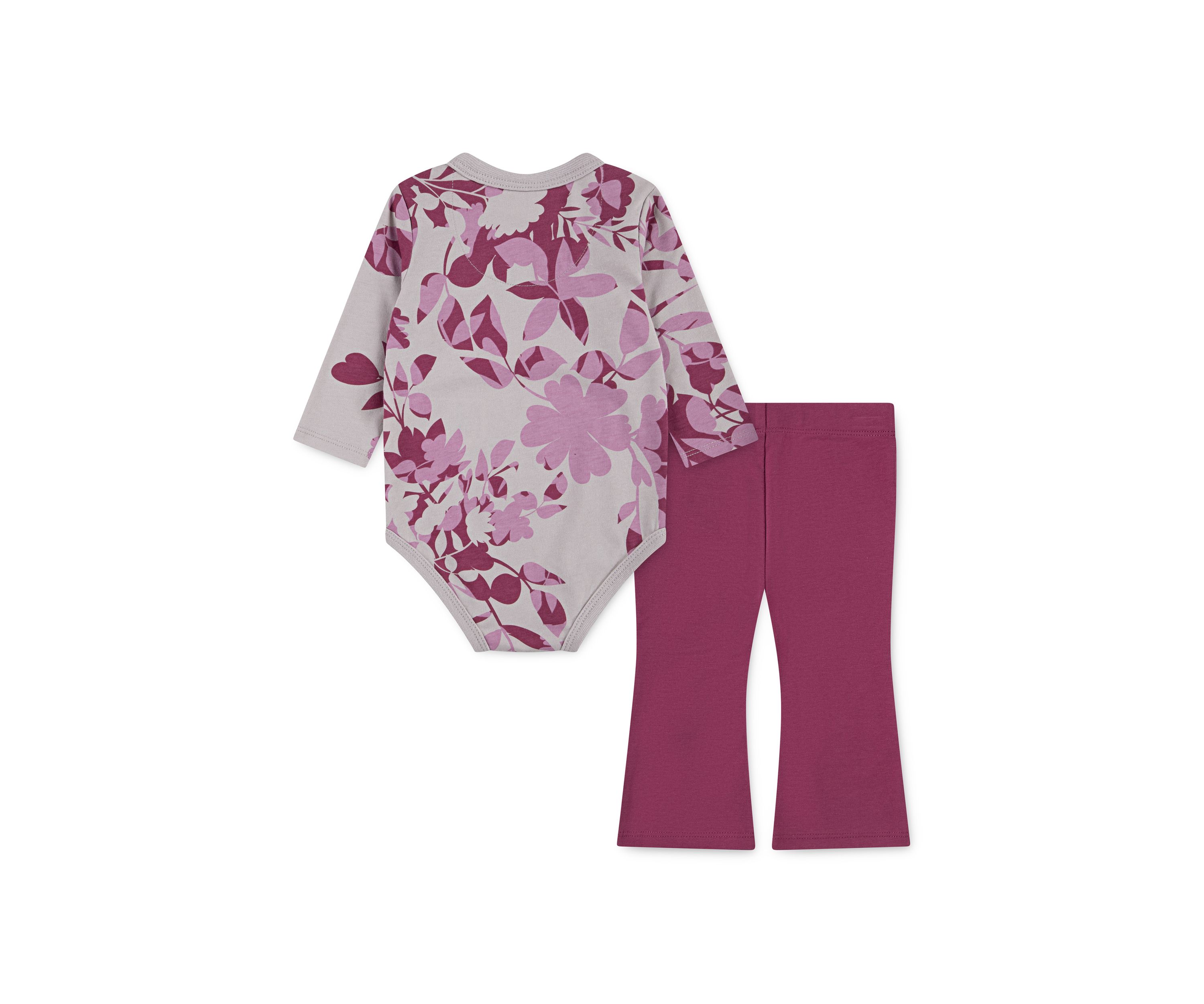 Baby Girls Printed Bodysuit and Flared Leggings Set