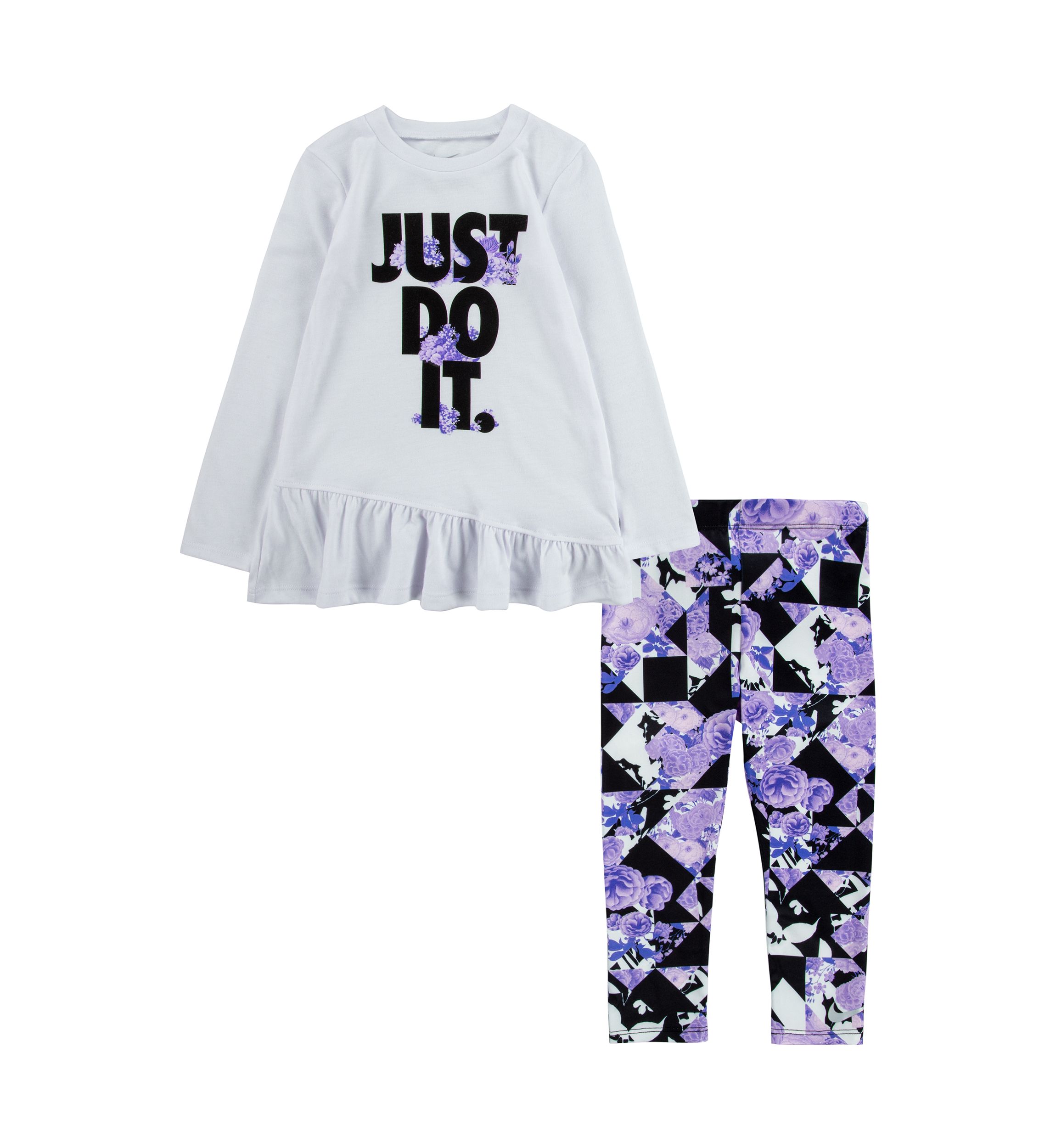 Toddler Girls Just Do It Floral Set