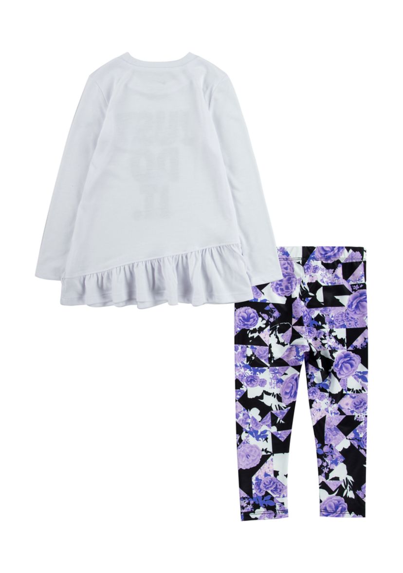 Toddler Girls Just Do It Floral Set