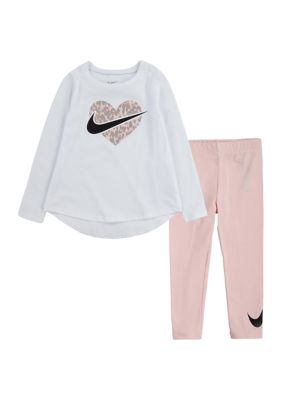 Nike Little Girls' Shine Crewneck & Leggings Set