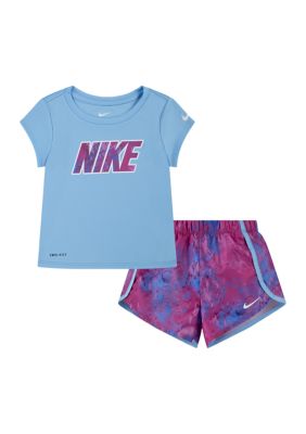 Toddler Girls Nike Tye dye hoodie & pink or purple leggings outfit
