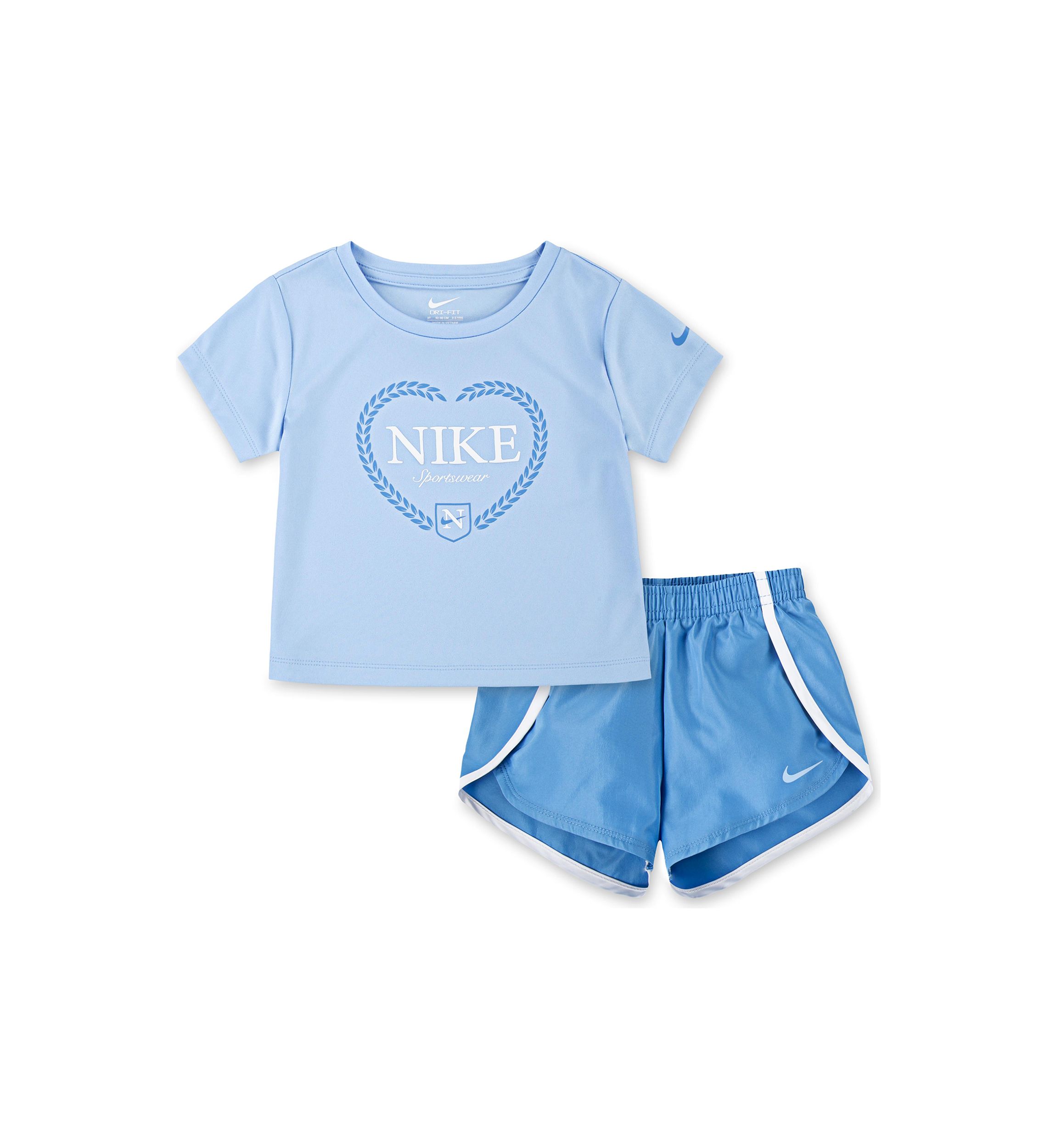 Toddler Girls Interlock Dri Fit Shorts Set