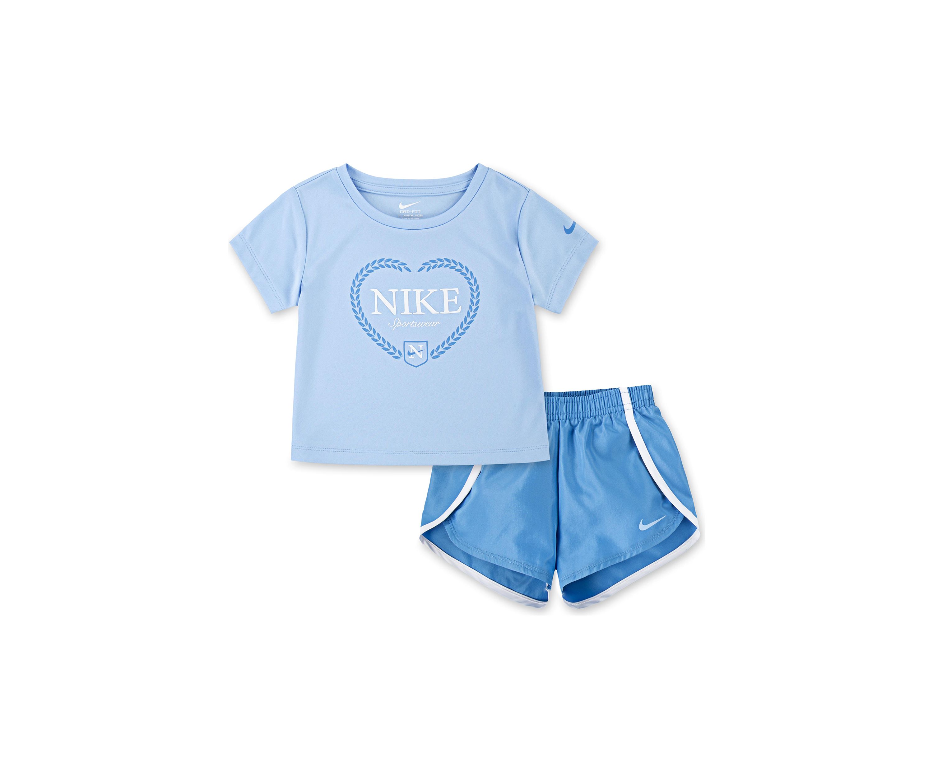 Toddler Girls Interlock Dri Fit Shorts Set