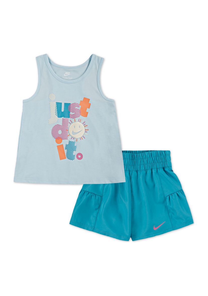  Toddler Girls Graphic Tank Set 