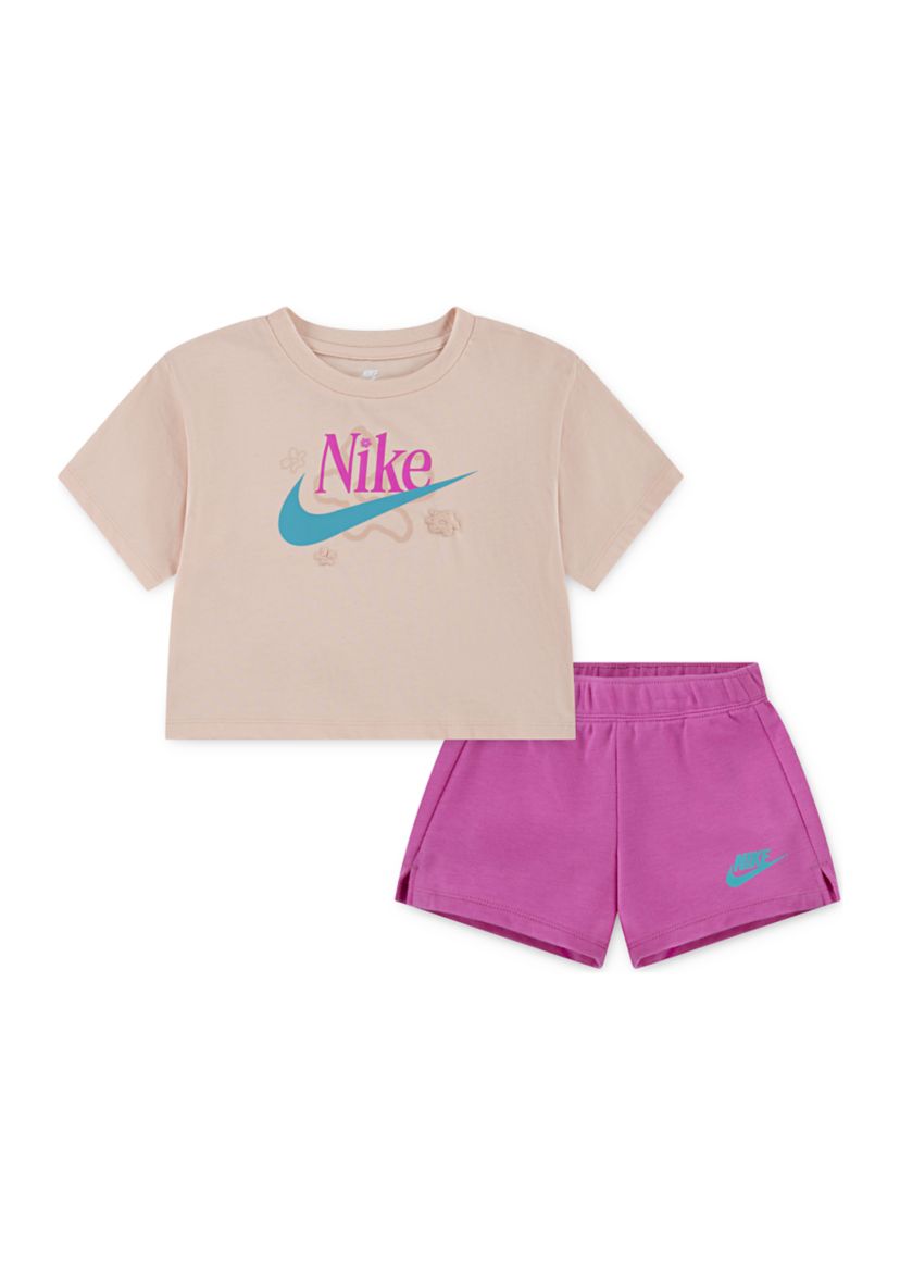  Toddler Girls Graphic Short Set 