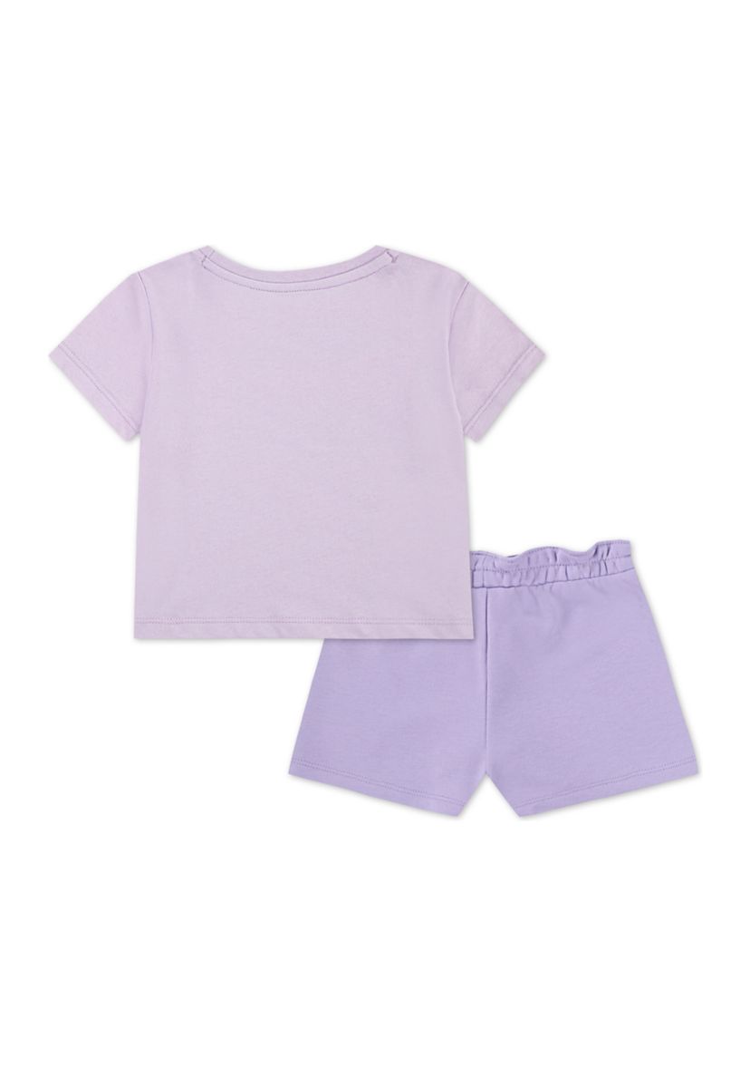 	  Toddler Girls Graphic Short Set 