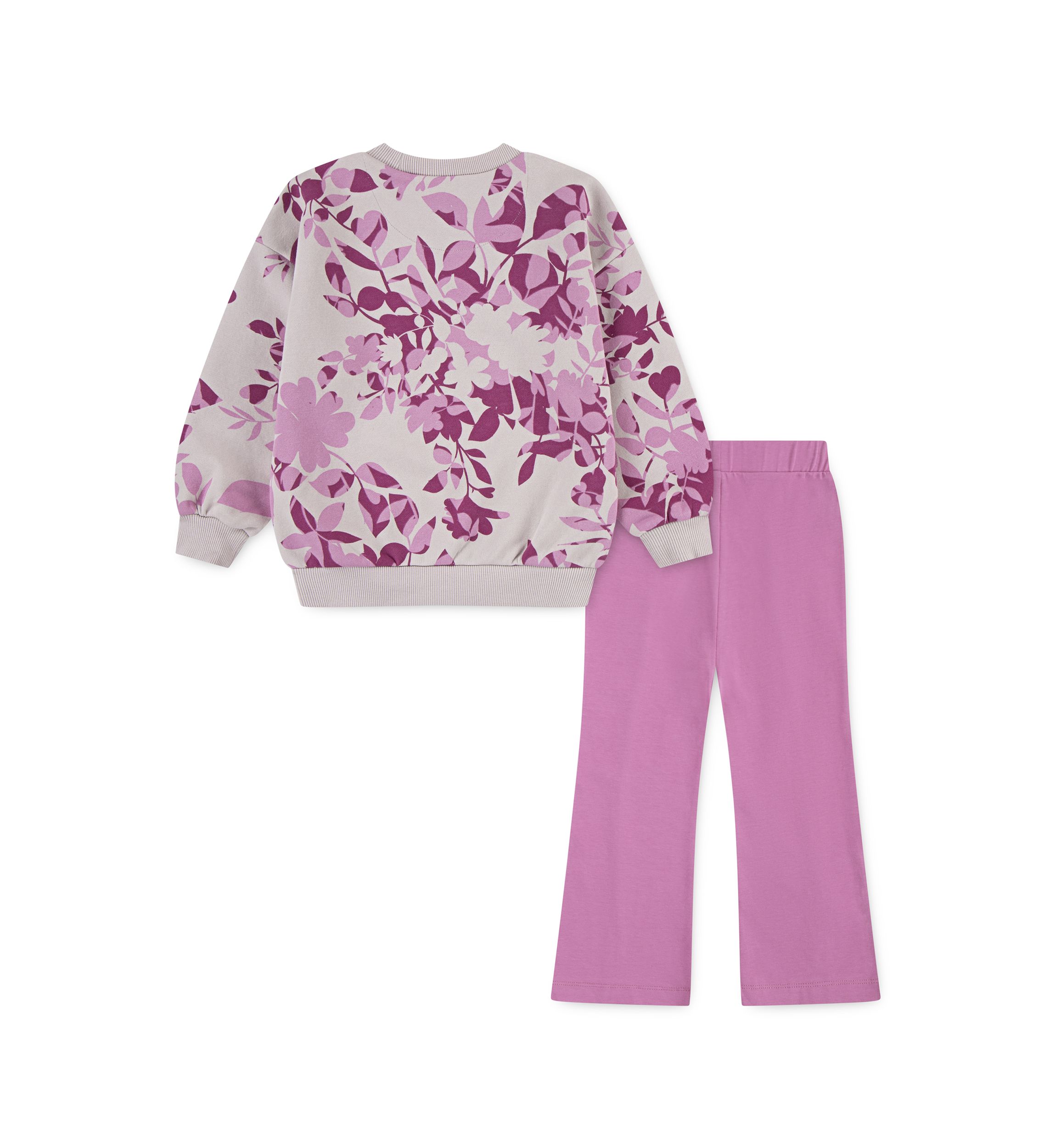 Toddler Girls Floral Camo Crew Neck Sweatshirt and Leggings Set