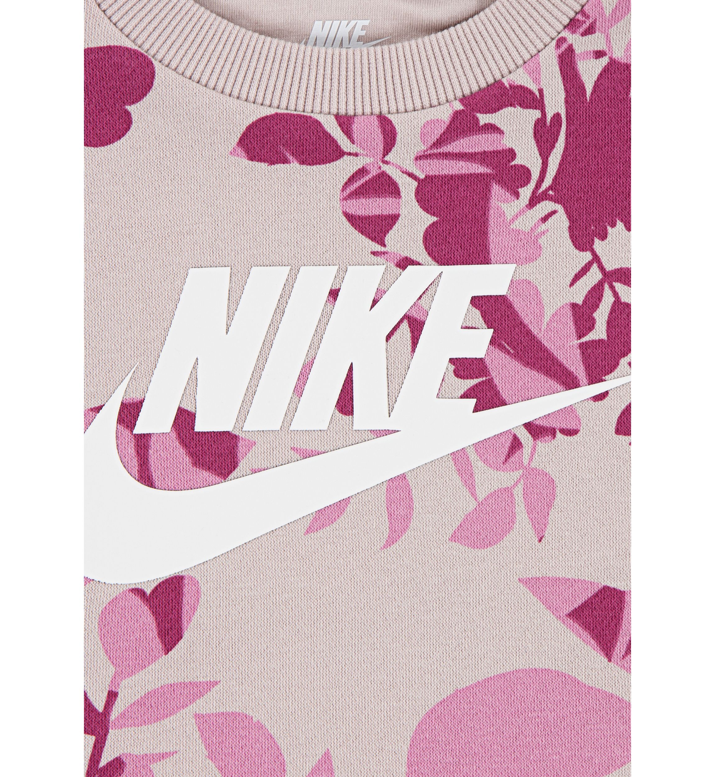 Toddler Girls Floral Camo Crew Neck Sweatshirt and Leggings Set