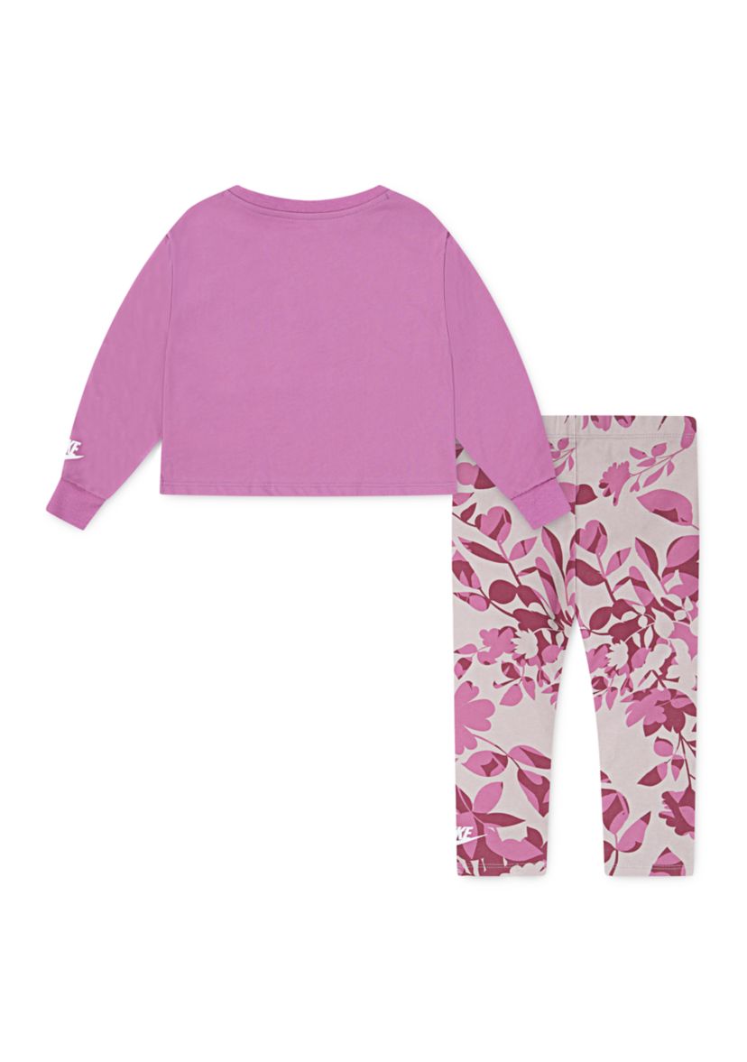 Toddler Girls Printed Club Long Sleeve Leggings Set