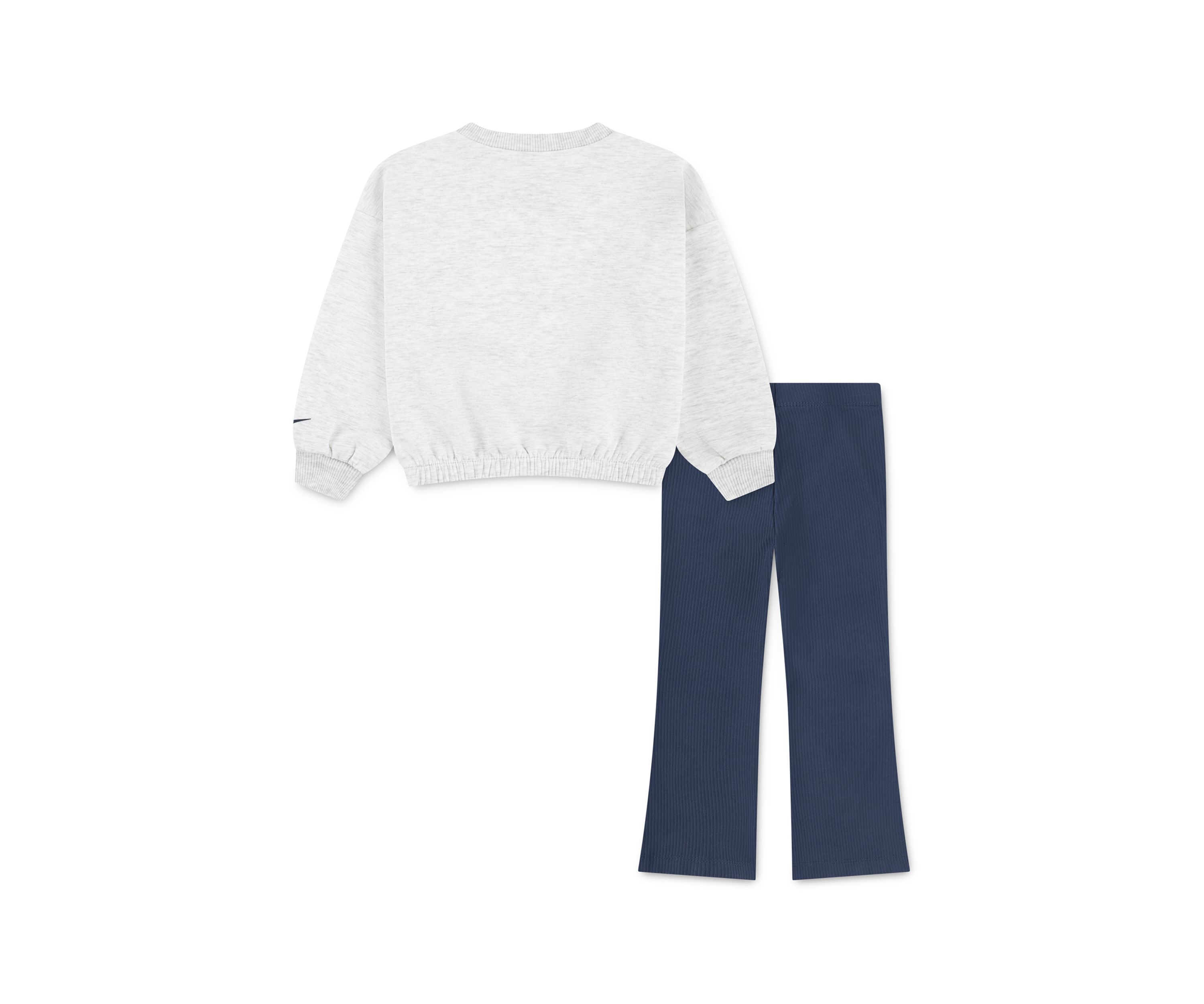 Toddler Girls Swoosh Graphic Sweatshirt and Flared Pants Set